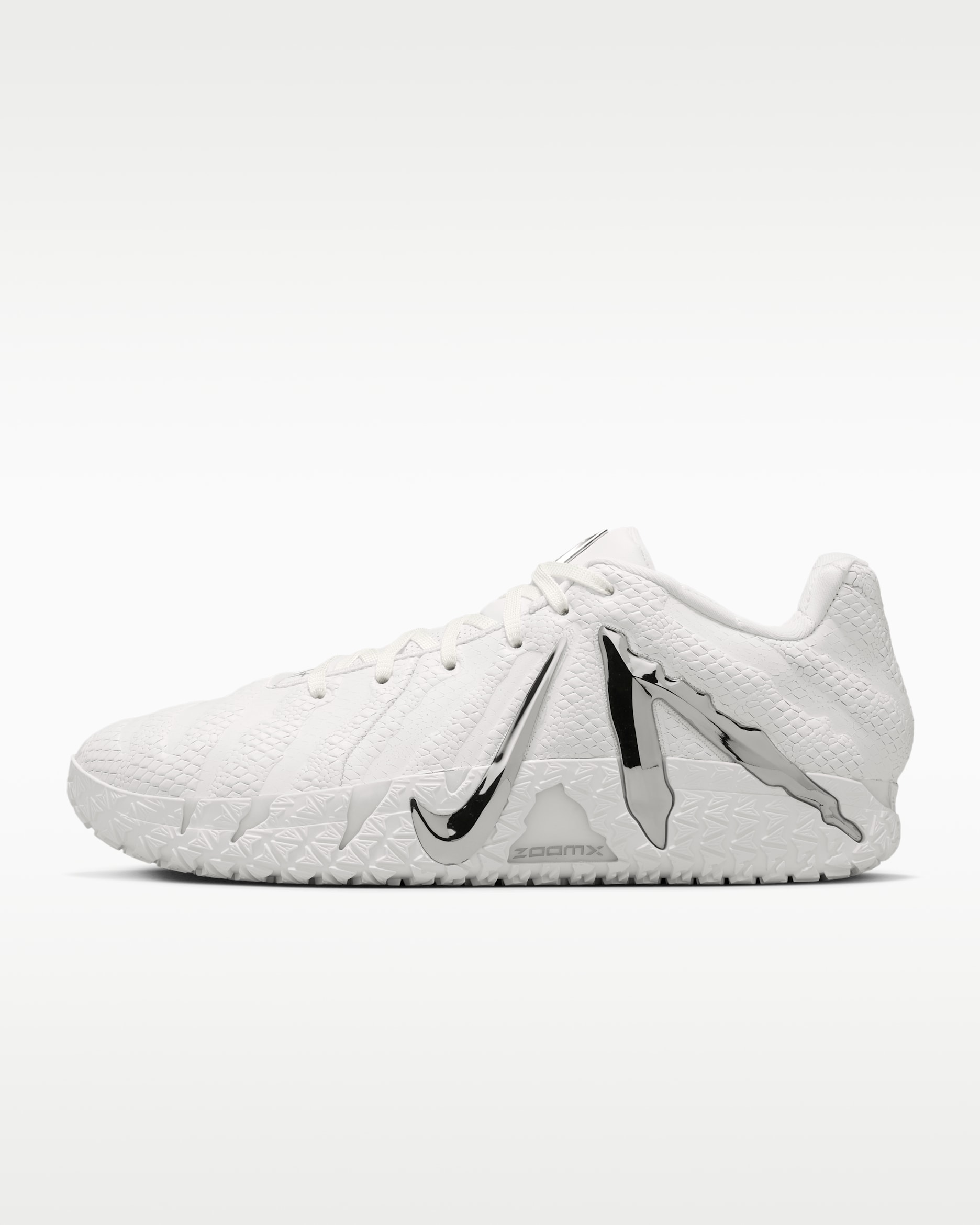 Ja 3 "White Label LX" Basketball Shoes - Sail/Cobalt Bliss/Metallic Silver