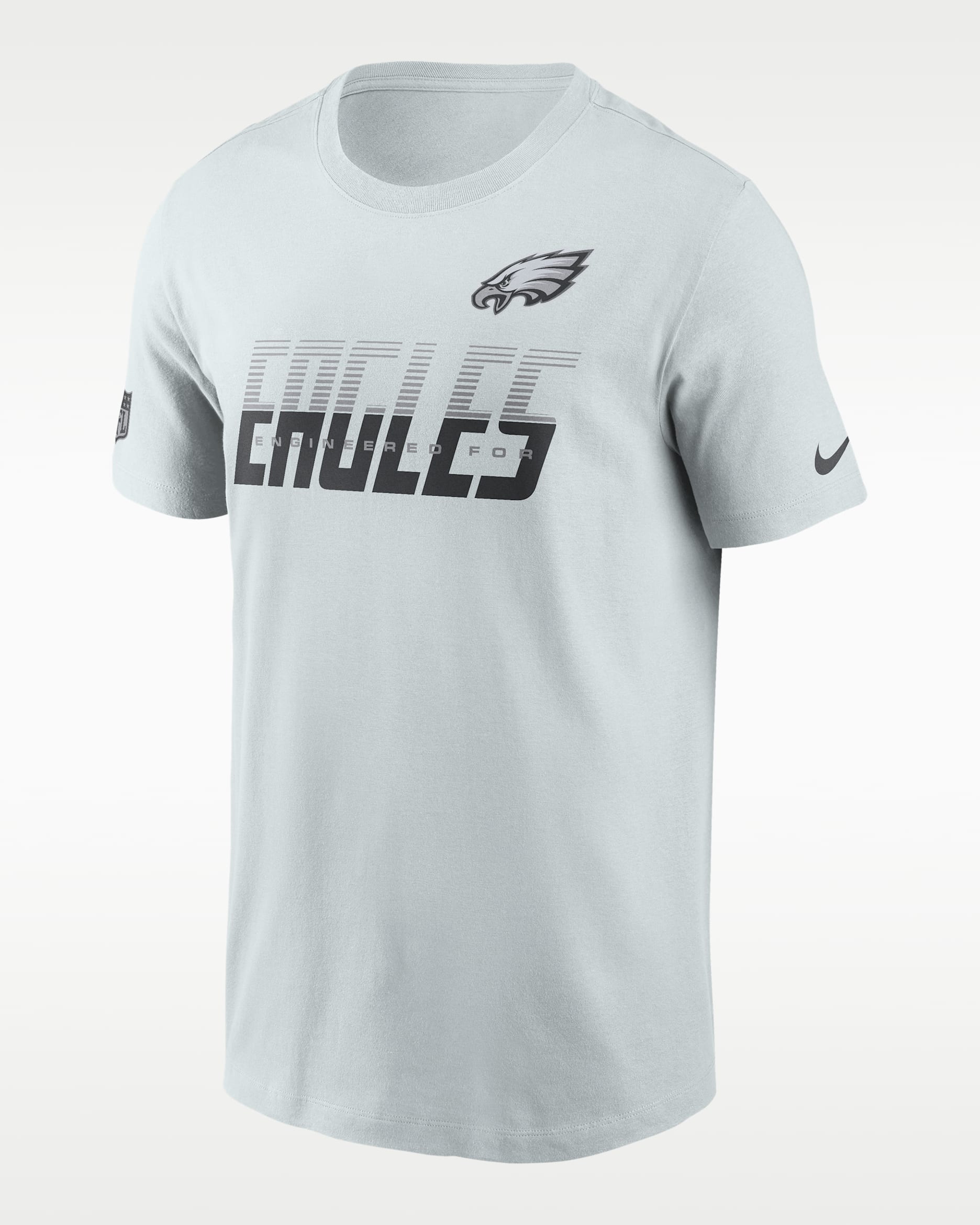 Philadelphia Eagles Sideline Team Issue Men's Nike Dri-FIT NFL T-Shirt - Pure Platinum