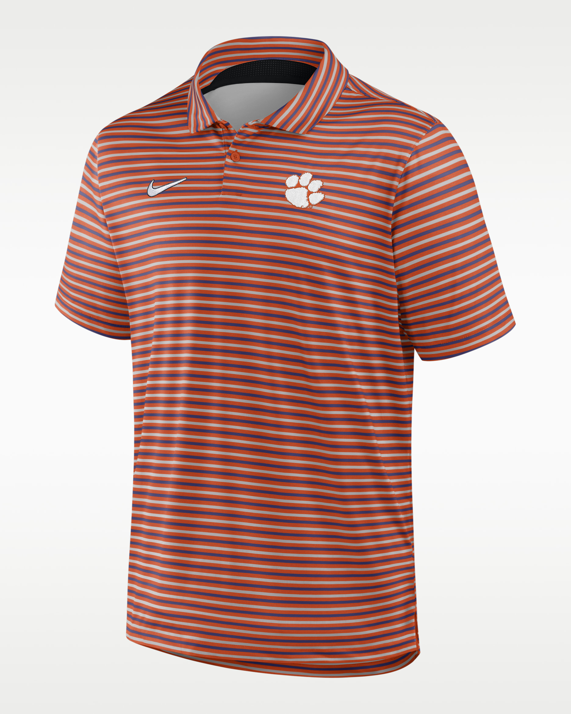 Clemson Tour Stripe Men's Nike Dri-FIT College Polo - Orange
