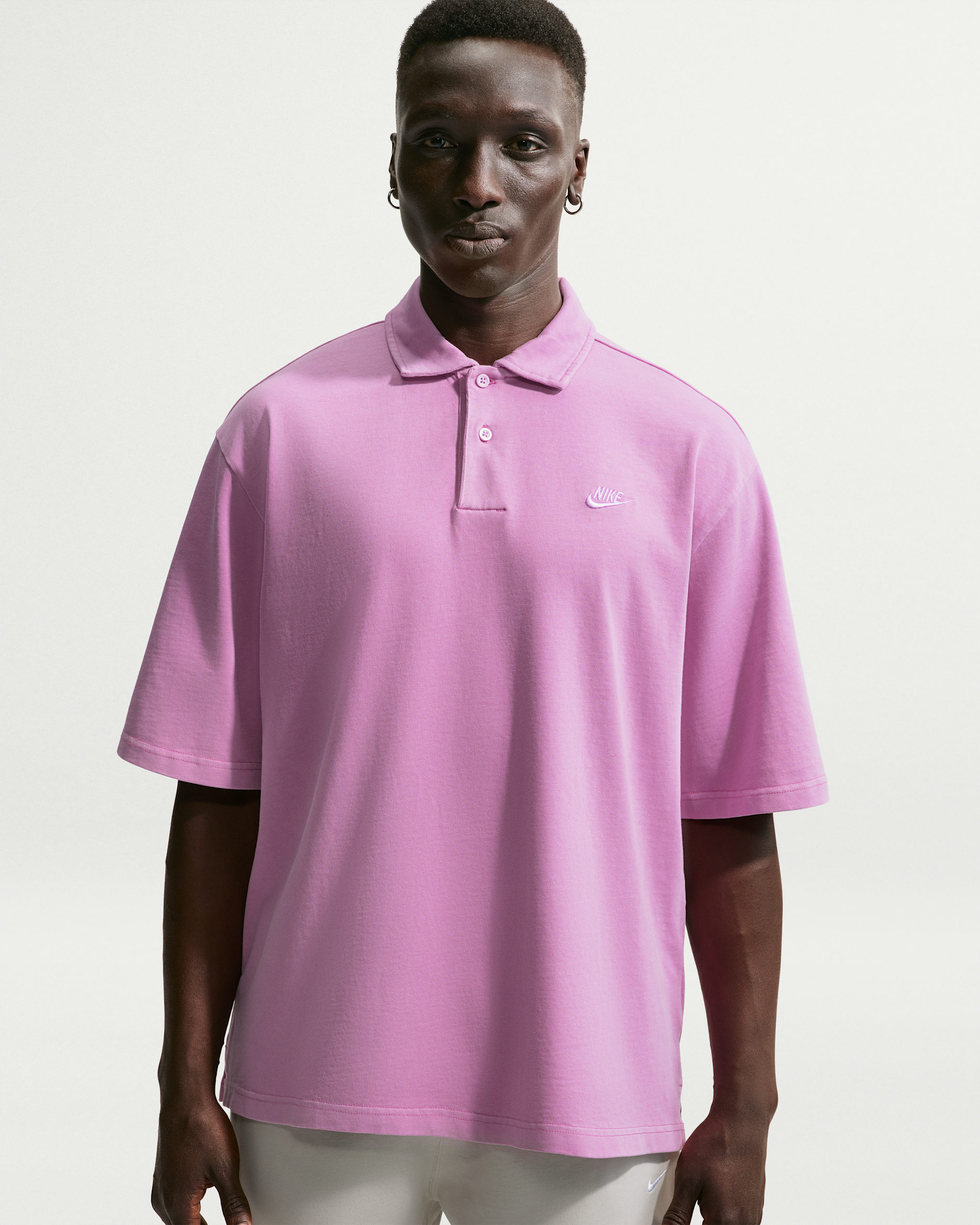 Nike Sportswear Club Men's Jersey Polo - Light Magenta