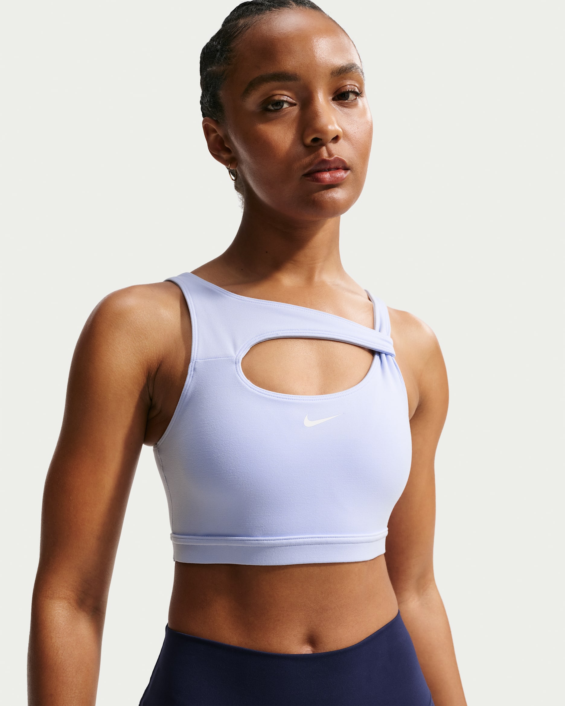 Nike One Women's Medium-Support Padded Sports Bra - Hydrogen Blue/White