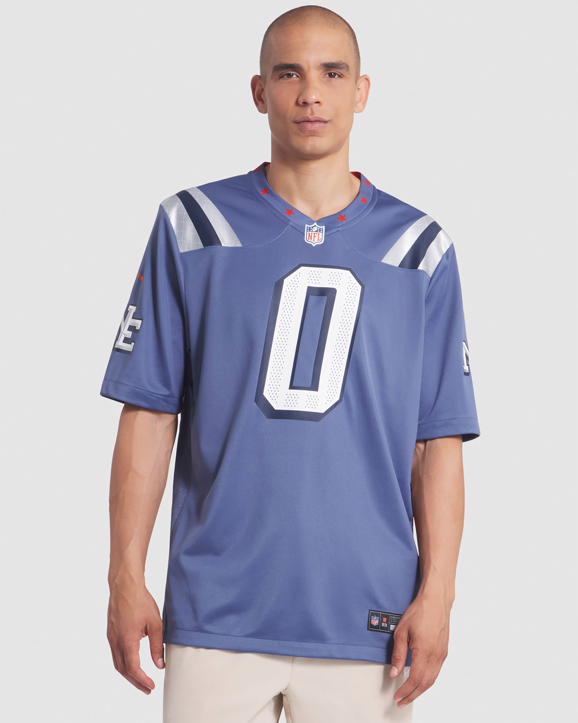 Christian Gonzalez New England Patriots Rivalries Collection Men’s Nike NFL Game Jersey - Blue