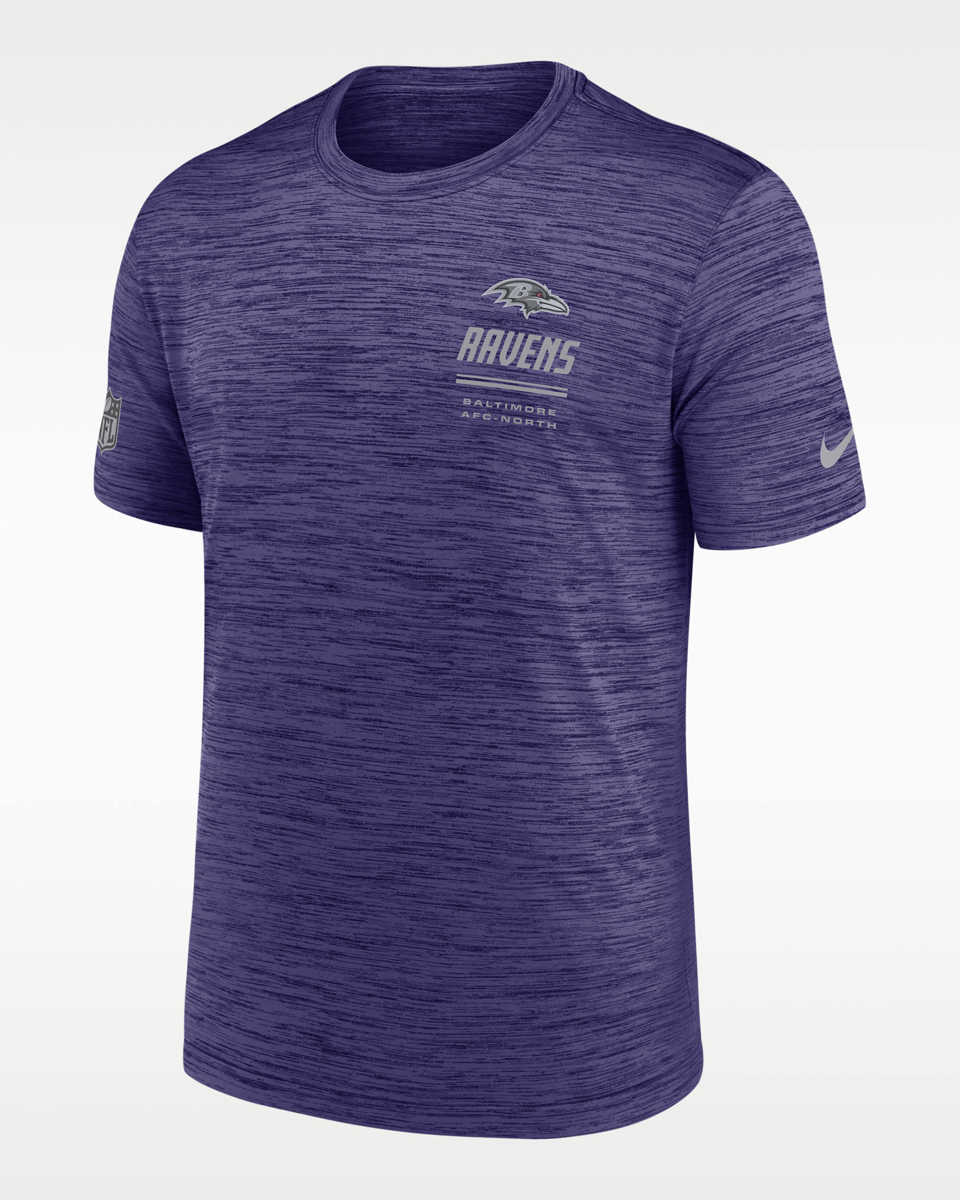Playera Nike Dri-FIT de la NFL para hombre Baltimore Ravens Sideline Team Issue Velocity - Morado