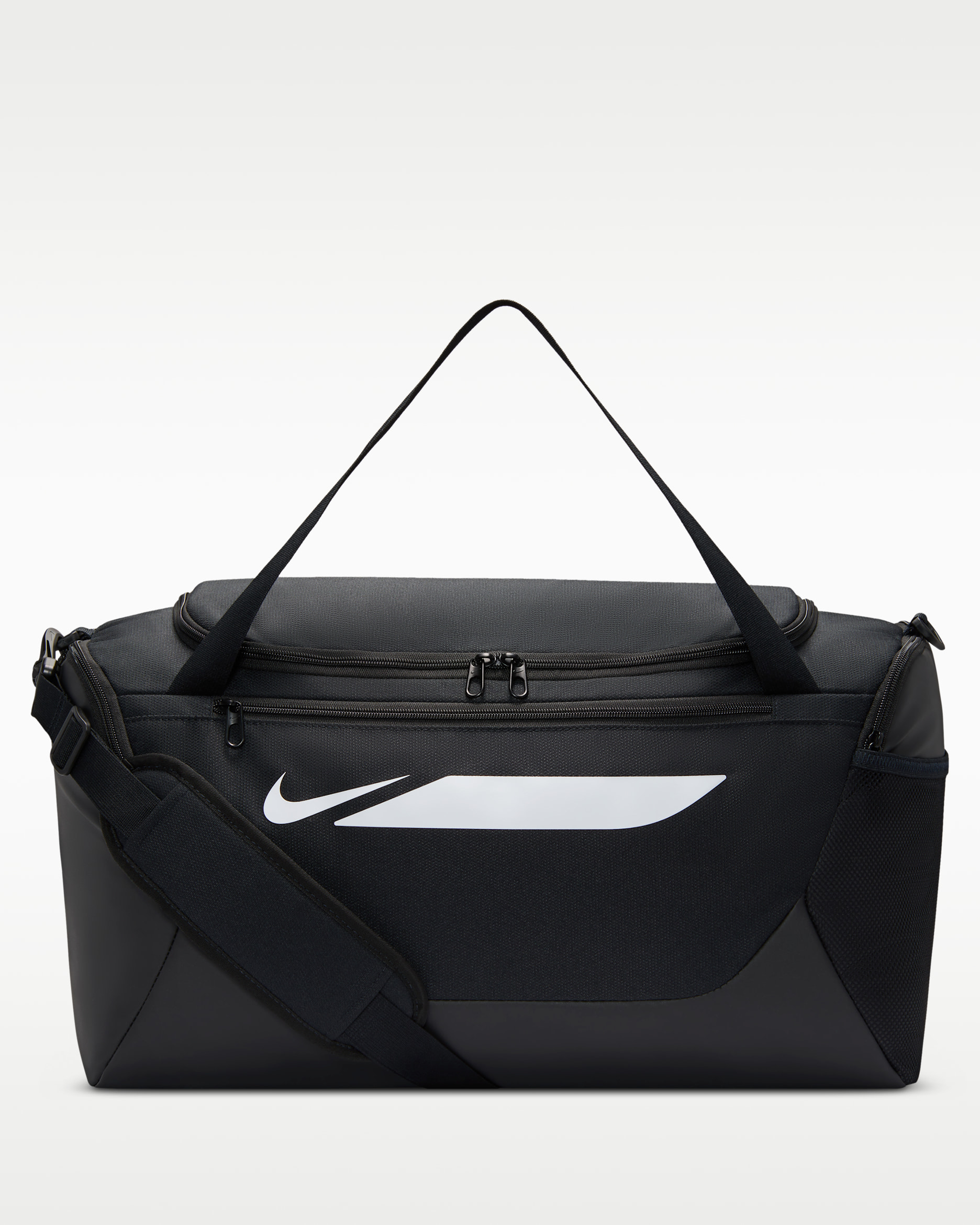 Sac de sport de football Nike Academy (petite taille, 40 L) - Noir/Noir/Blanc