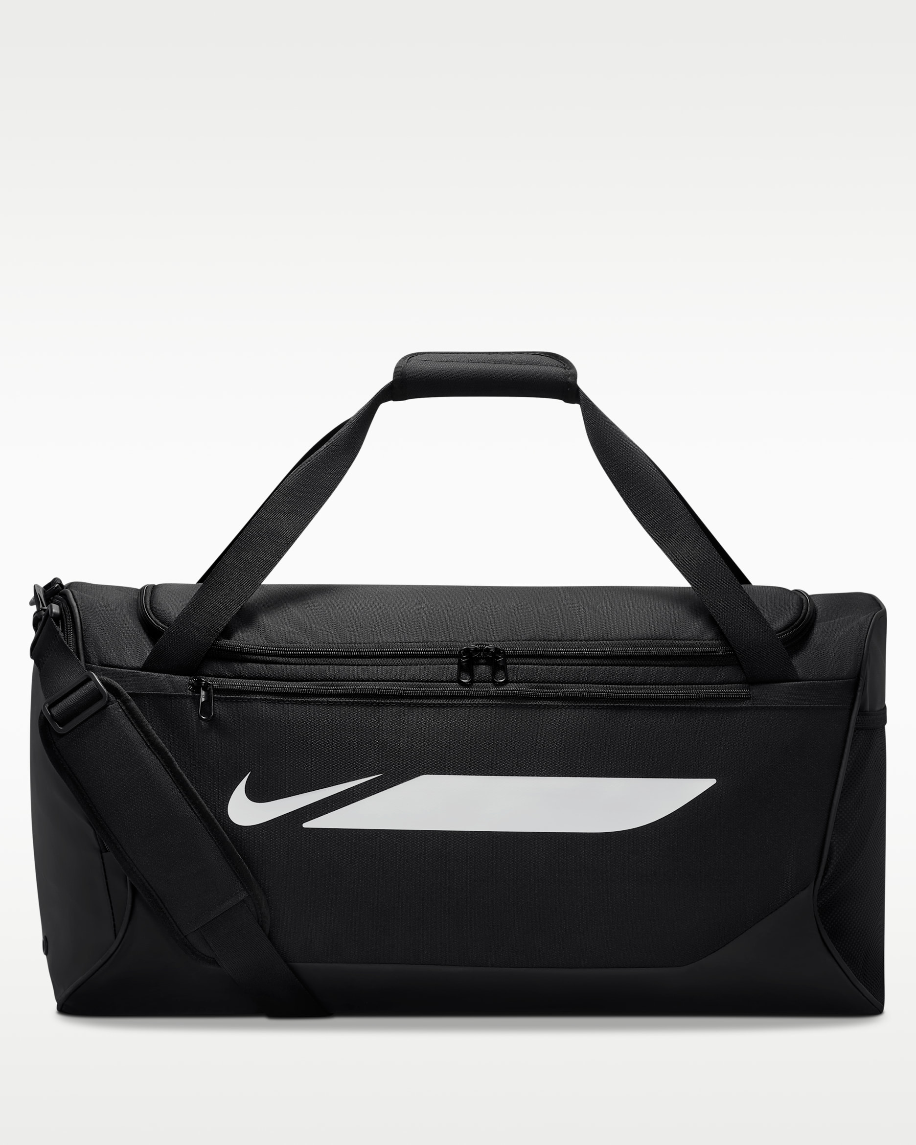 Maleta duffel de futbol (mediana, 60 L) Nike Academy - Negro/Negro/Blanco