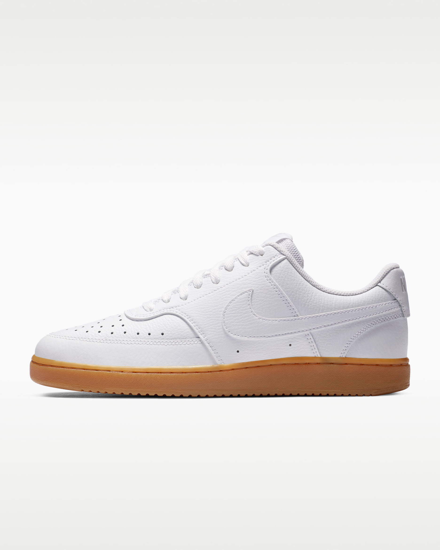 Nike Court Vision Low Shoes - White/Photon Dust/Gum Light Brown/White
