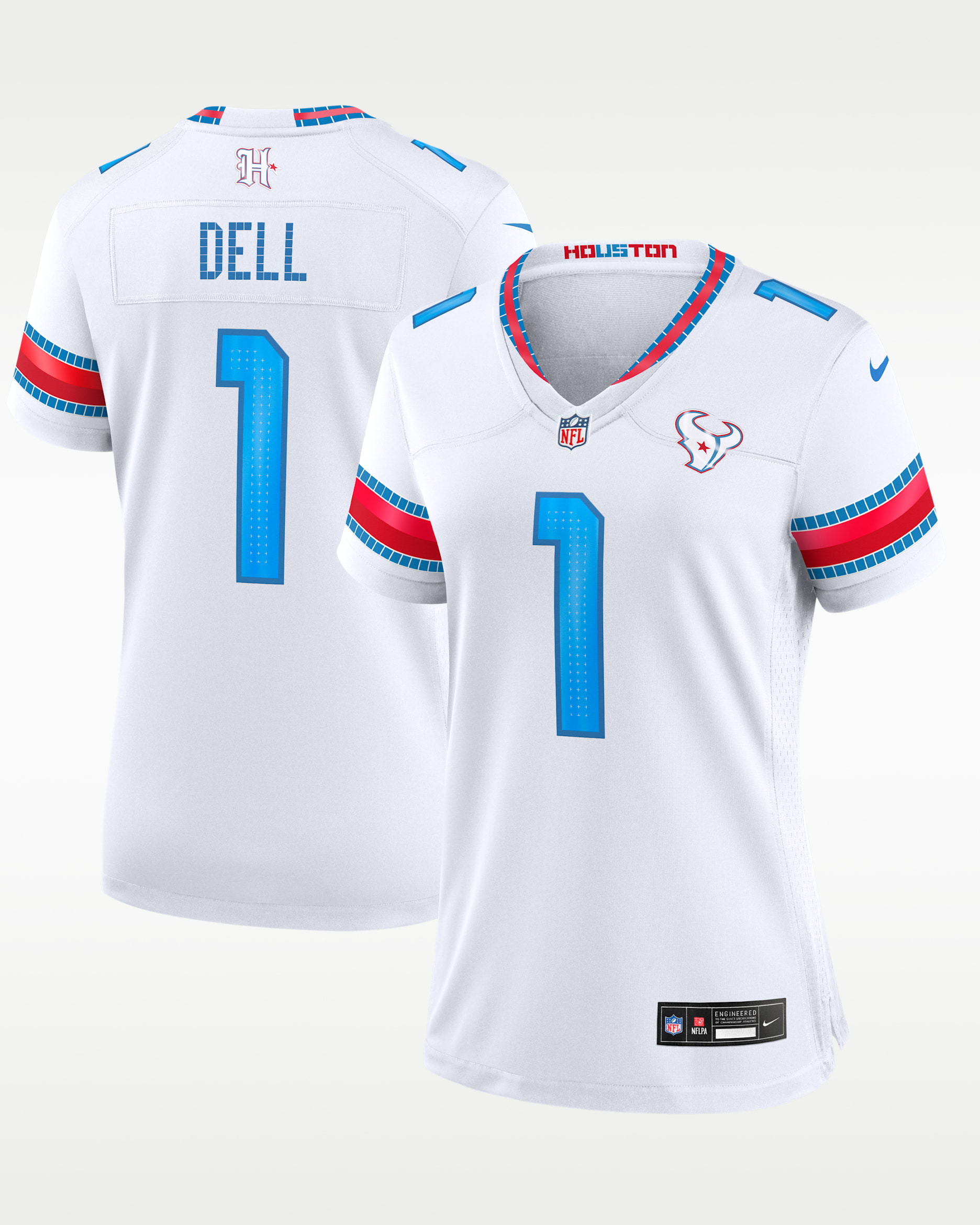 Tank Dell Houston Texans Rivalries Collection Women's Nike NFL Game Jersey - White