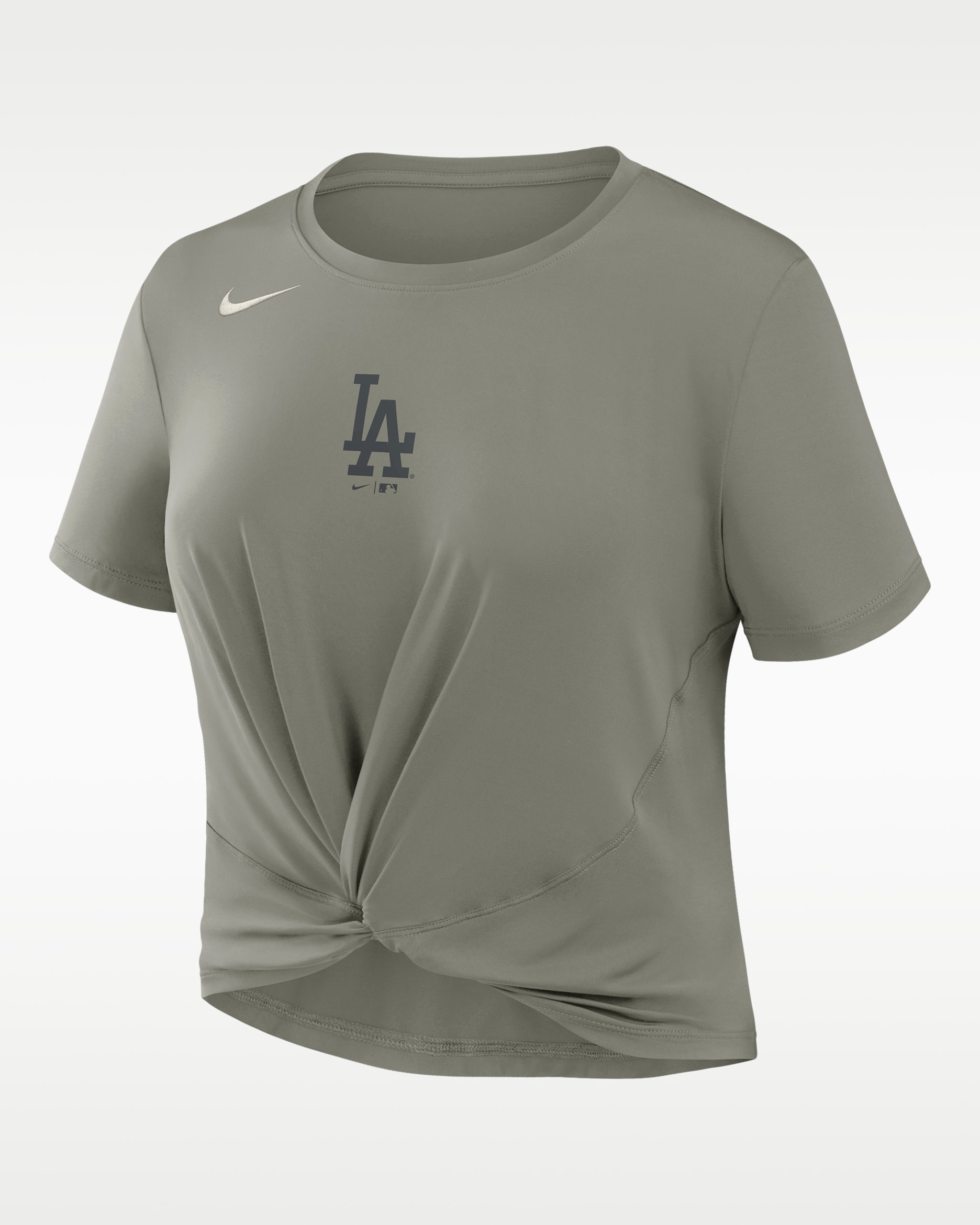 Playera Nike Dri-FIT de la MLB para mujer Los Angeles Dodgers One Twist - Oliva