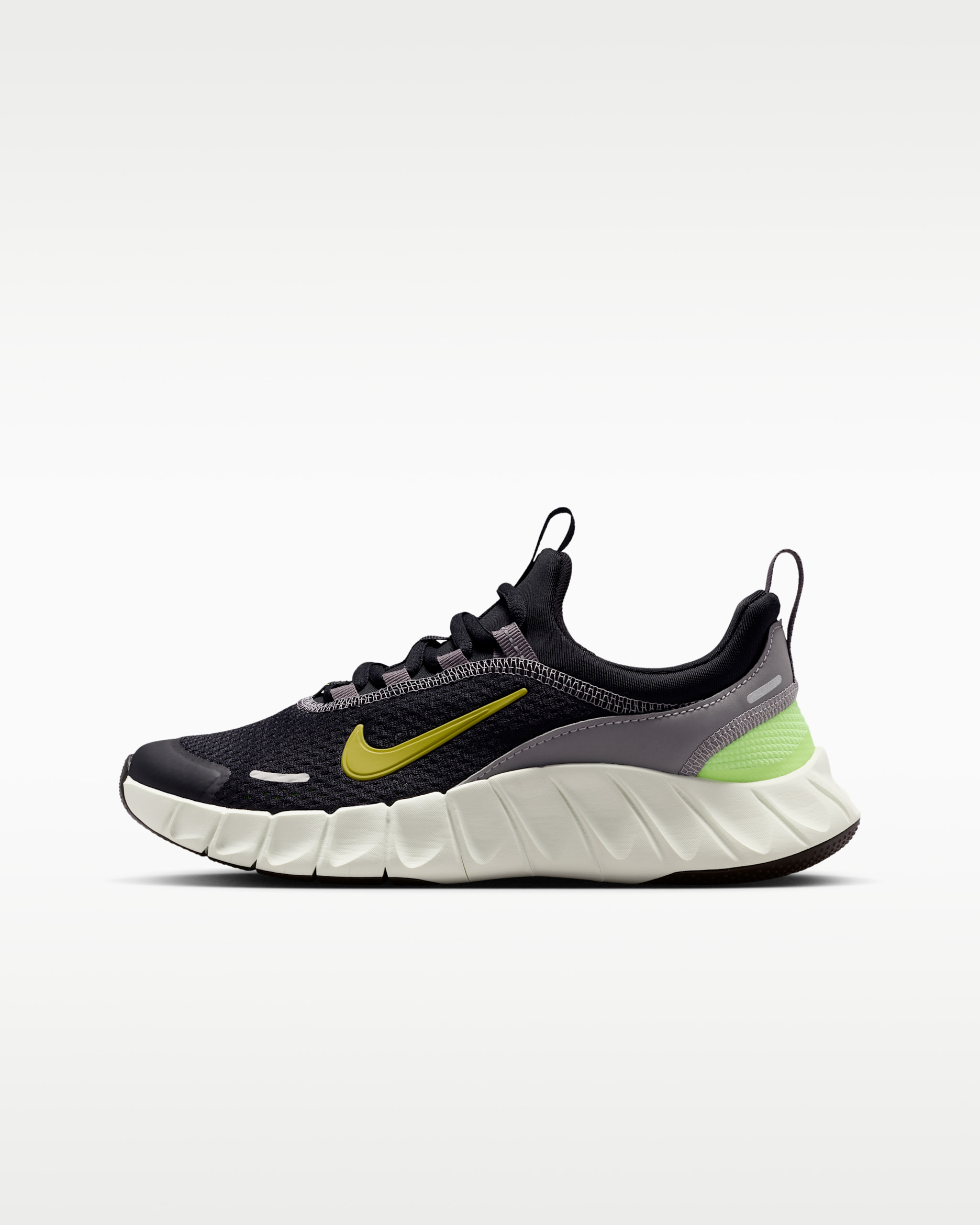 나이키 프리 라이드 주니어 러닝화 - 블랙/펜슬 포인트/볼트 아이스/사프란 쿼츠