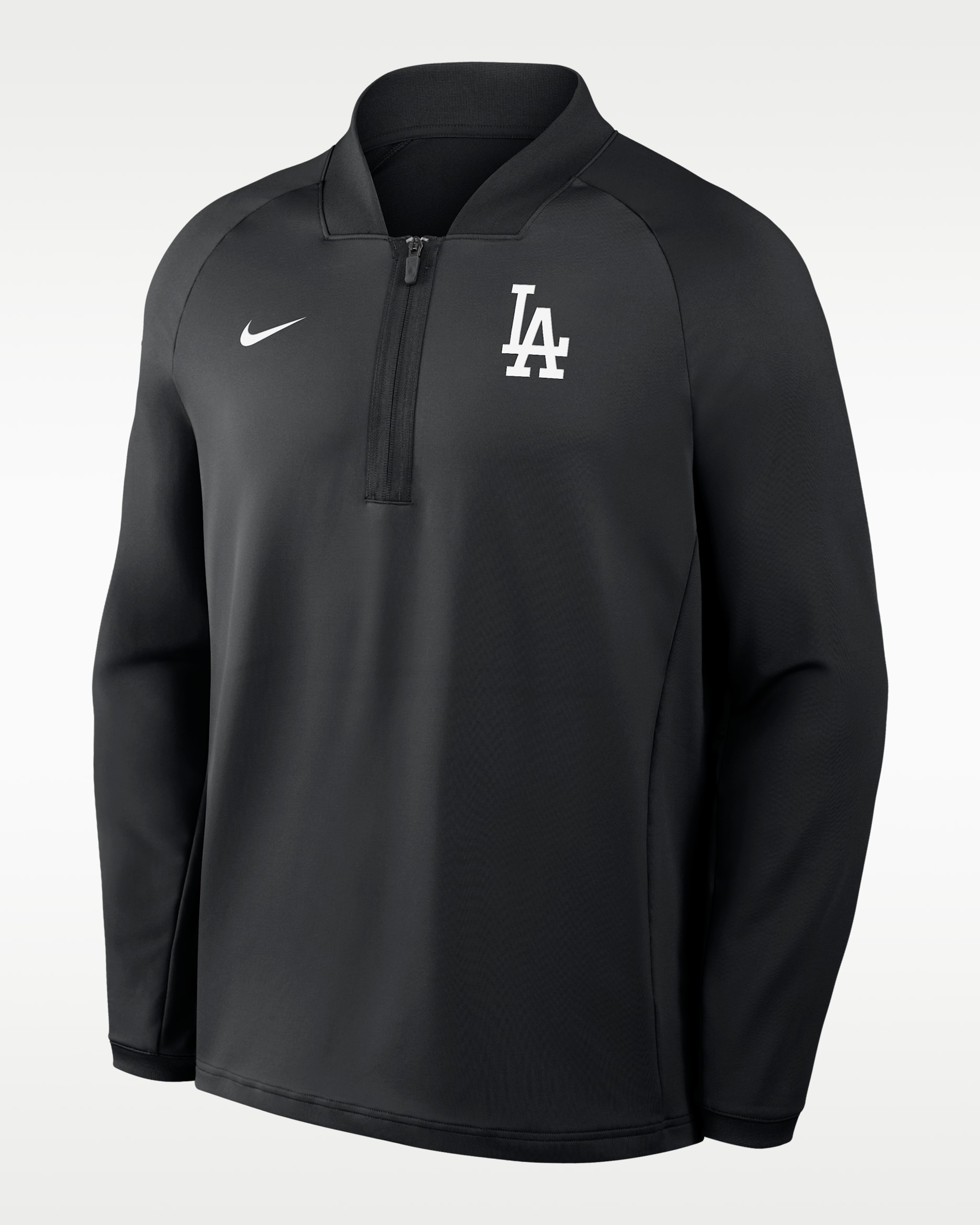 Los Angeles Dodgers Authentic Collection Men's Nike Dri-FIT MLB 1/2-Zip Long-Sleeve Top - Black