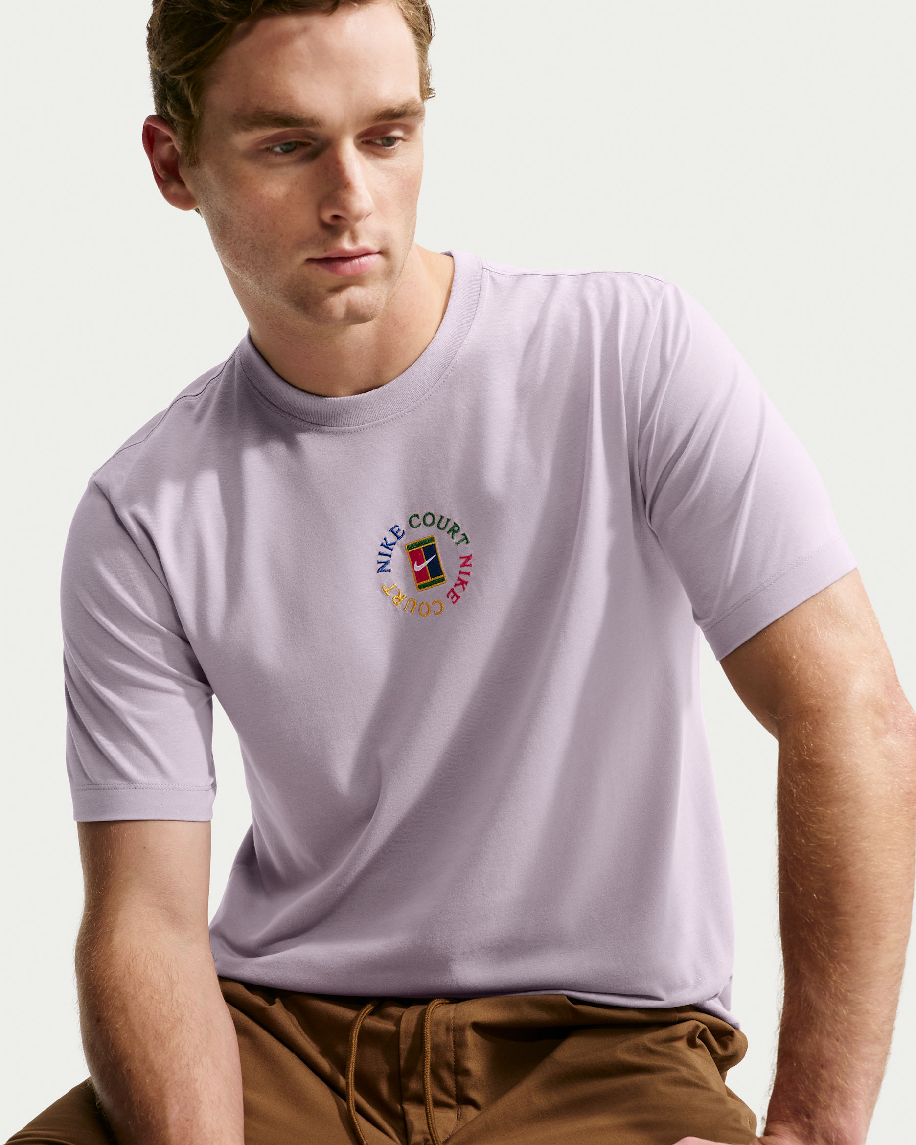 NikeCourt Men's Dri-FIT Tennis T-Shirt - Silver Lilac