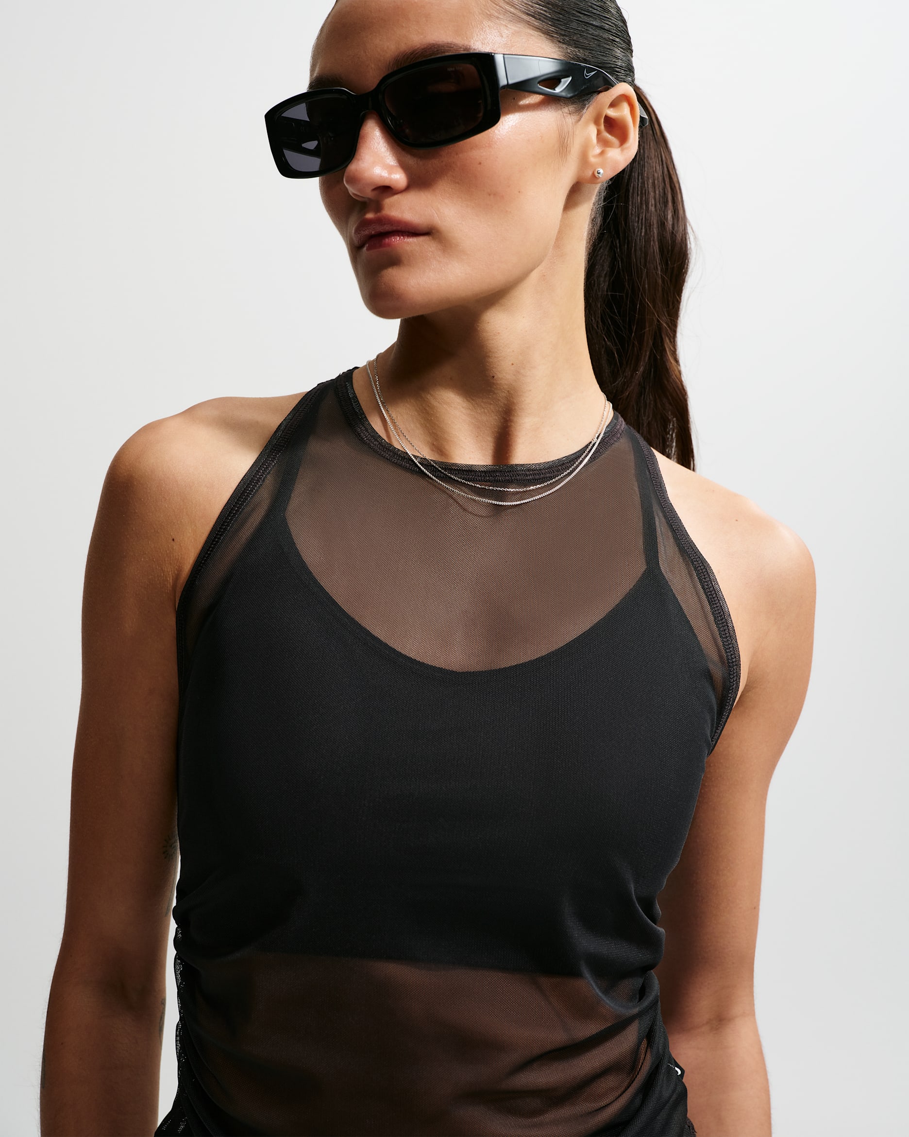 Nike Sportswear Women's Tight Sheer Tank Top - Black/Sail