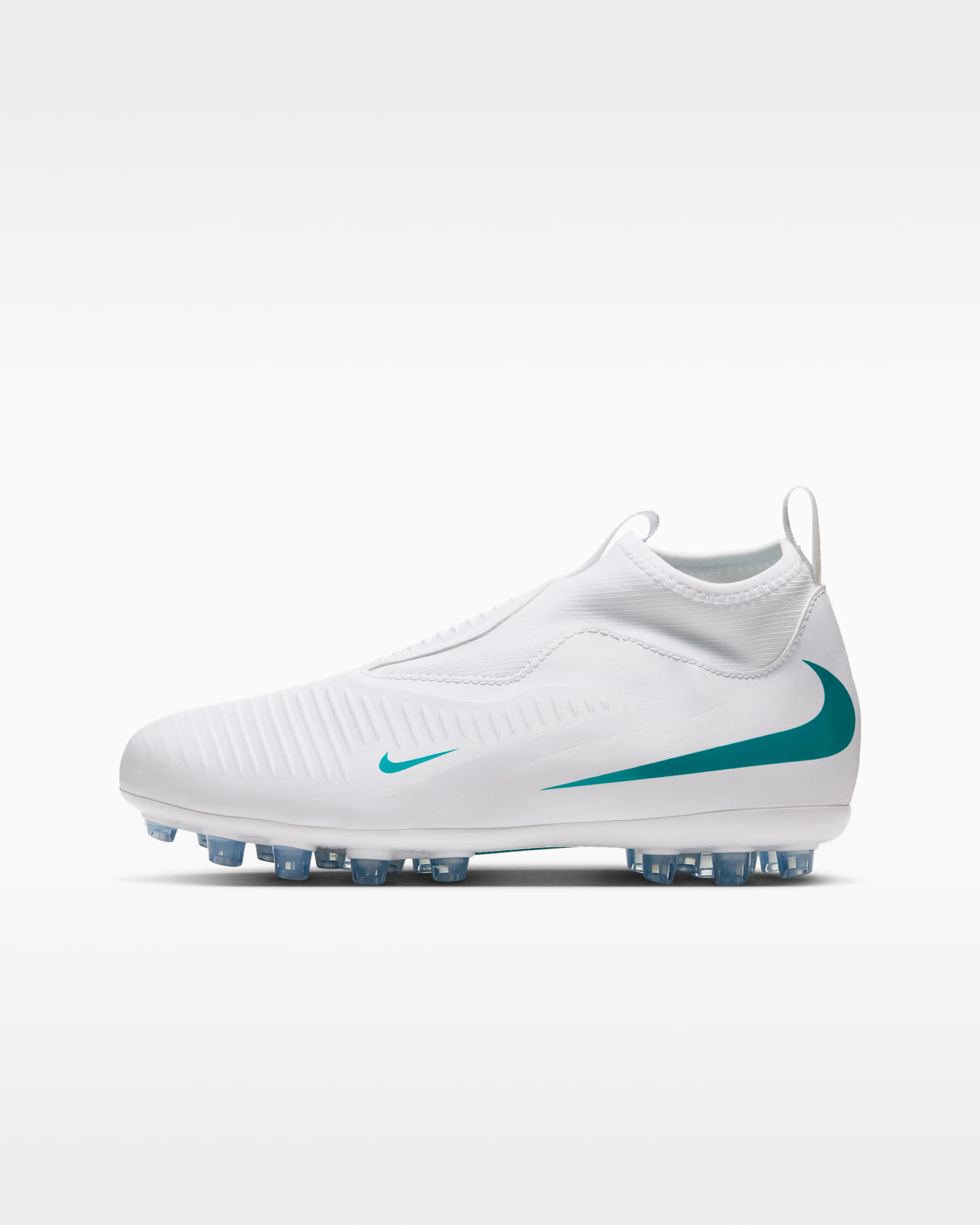 Chaussure de foot à crampons pour terrain synthétique Nike Jr. Phantom 6 High Academy pour ado - Blanc/Blanc/Dusty Cactus