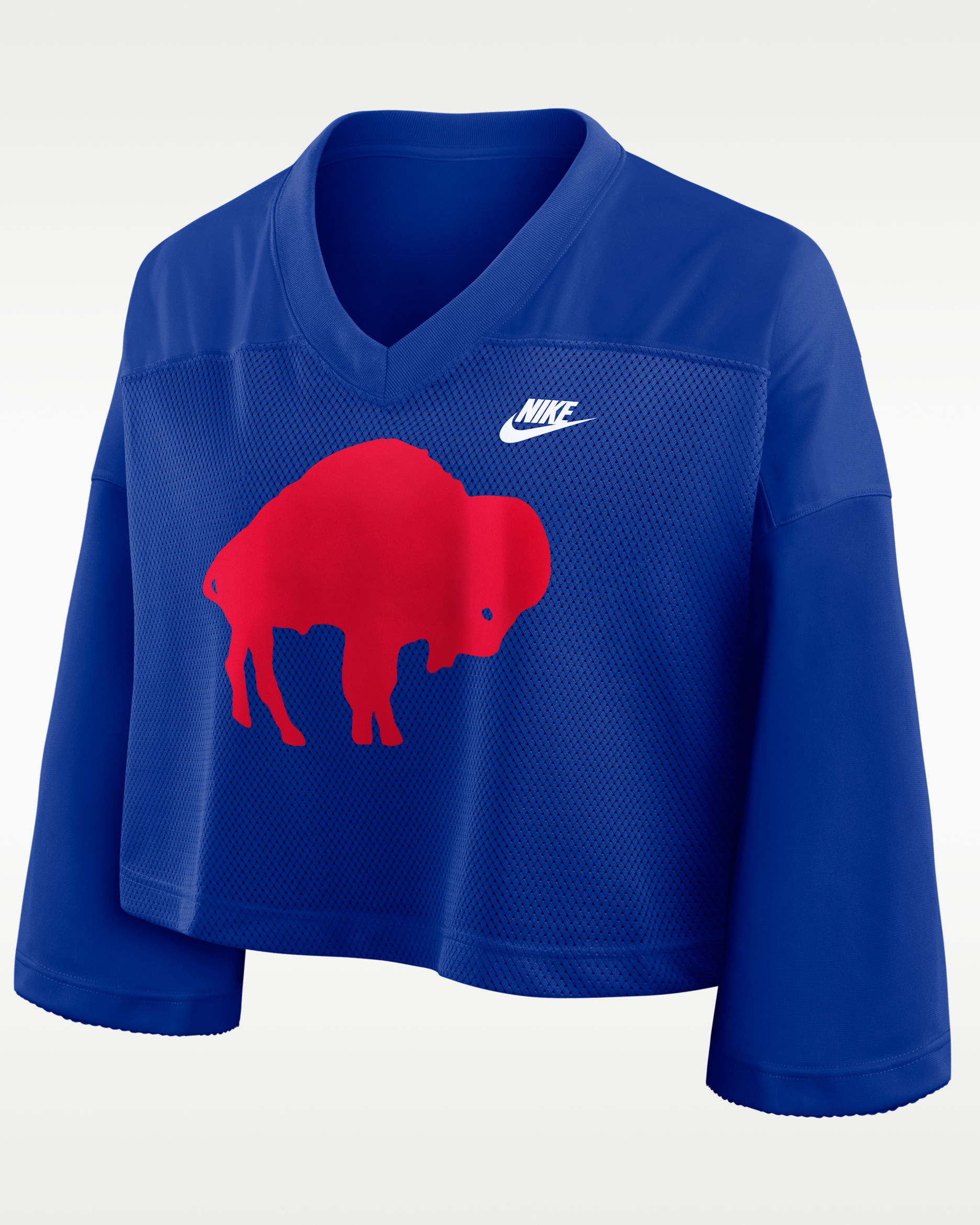 Buffalo Bills Rewind Fashion Women's Nike Dri-FIT NFL Cropped Jersey - Royal