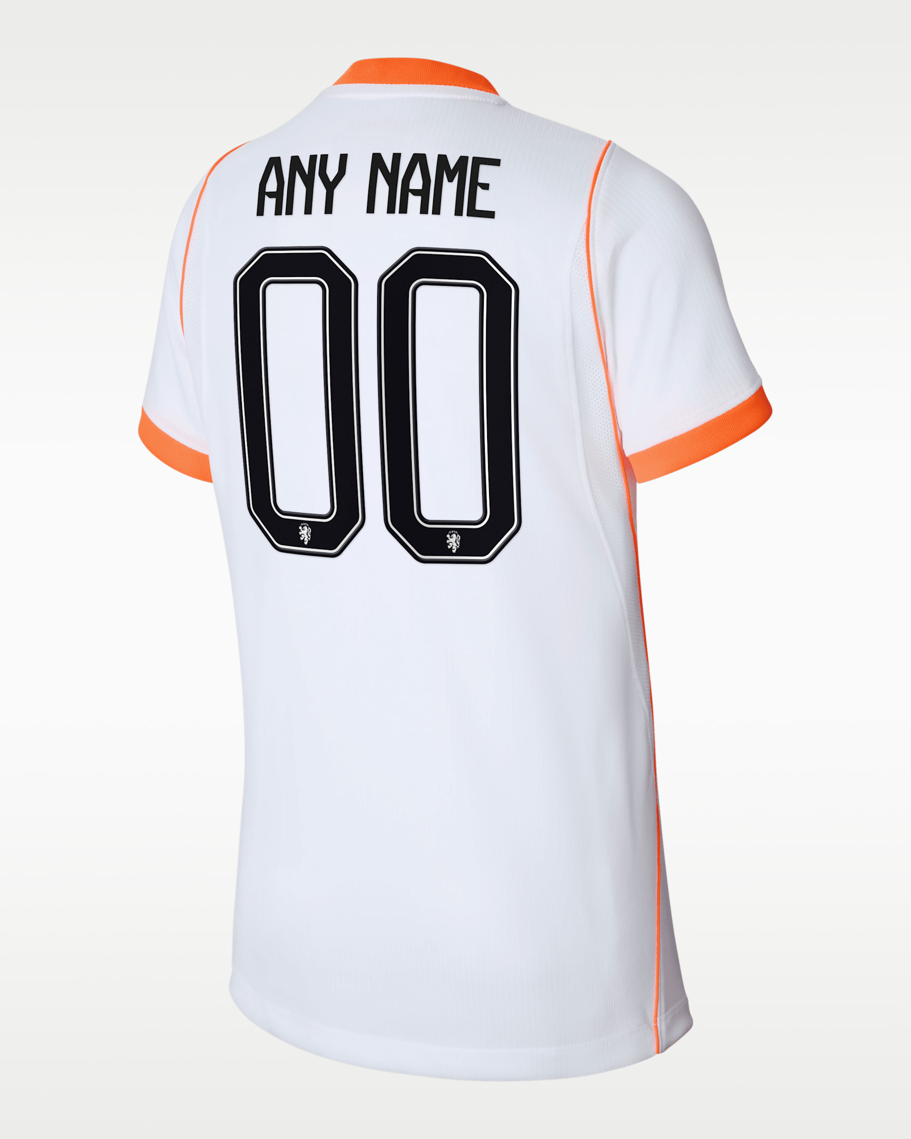 Netherlands 2026 Stadium Away Big Kids' Nike Dri-FIT Soccer Replica Custom Jersey By You - White
