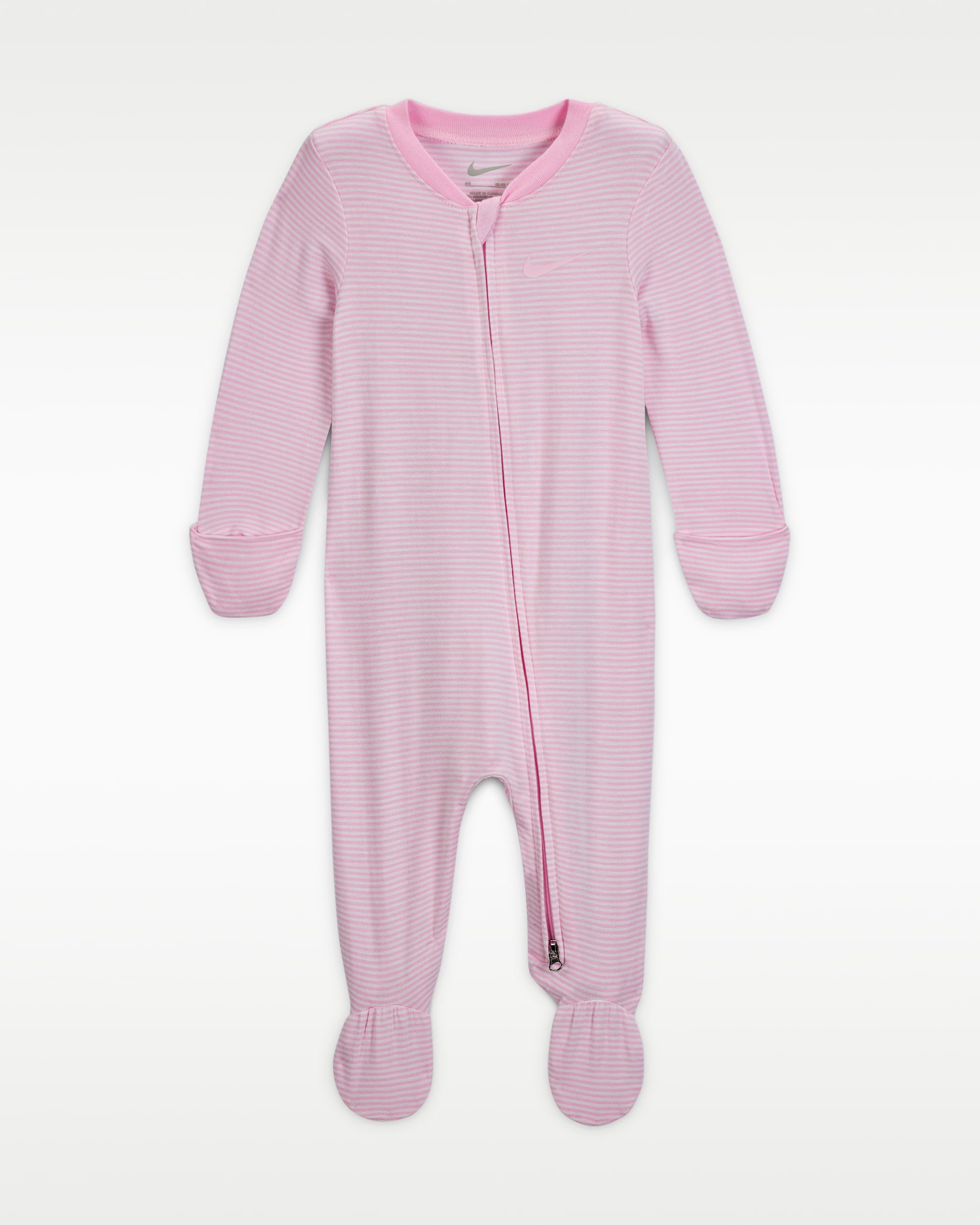 Mono completo a rayas para bebé Nike - Espuma rosa