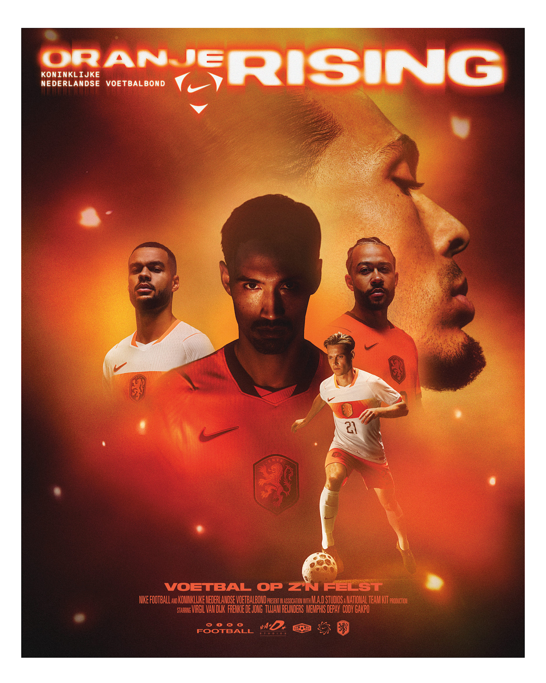 Netherlands Nike Poster 22” x 28” - Multi-Color
