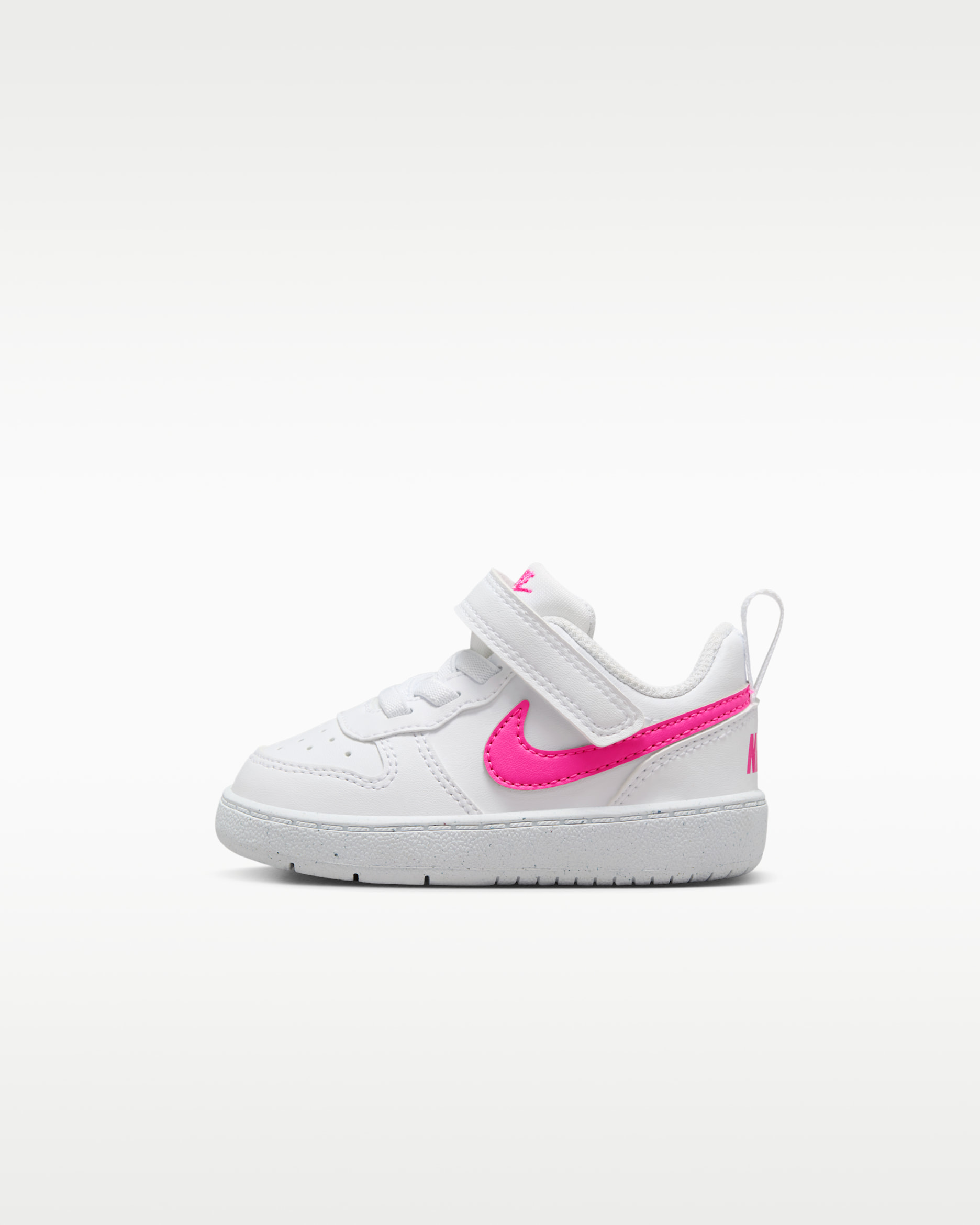 Nike Court Borough 低筒 Recraft 嬰幼兒鞋款 - 白色/Laser Fuchsia