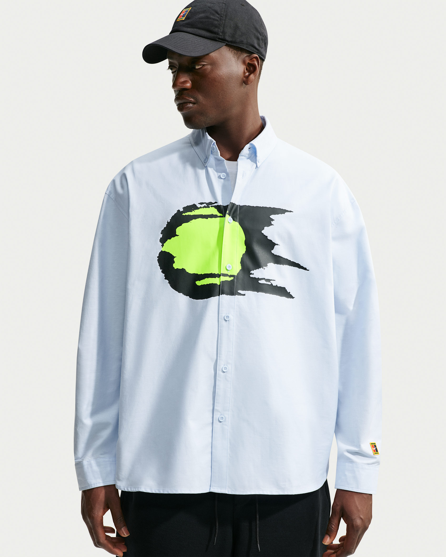Nike Club Rules Men's Long-Sleeve Oxford Top - Hydrogen Blue/Hydrogen Blue