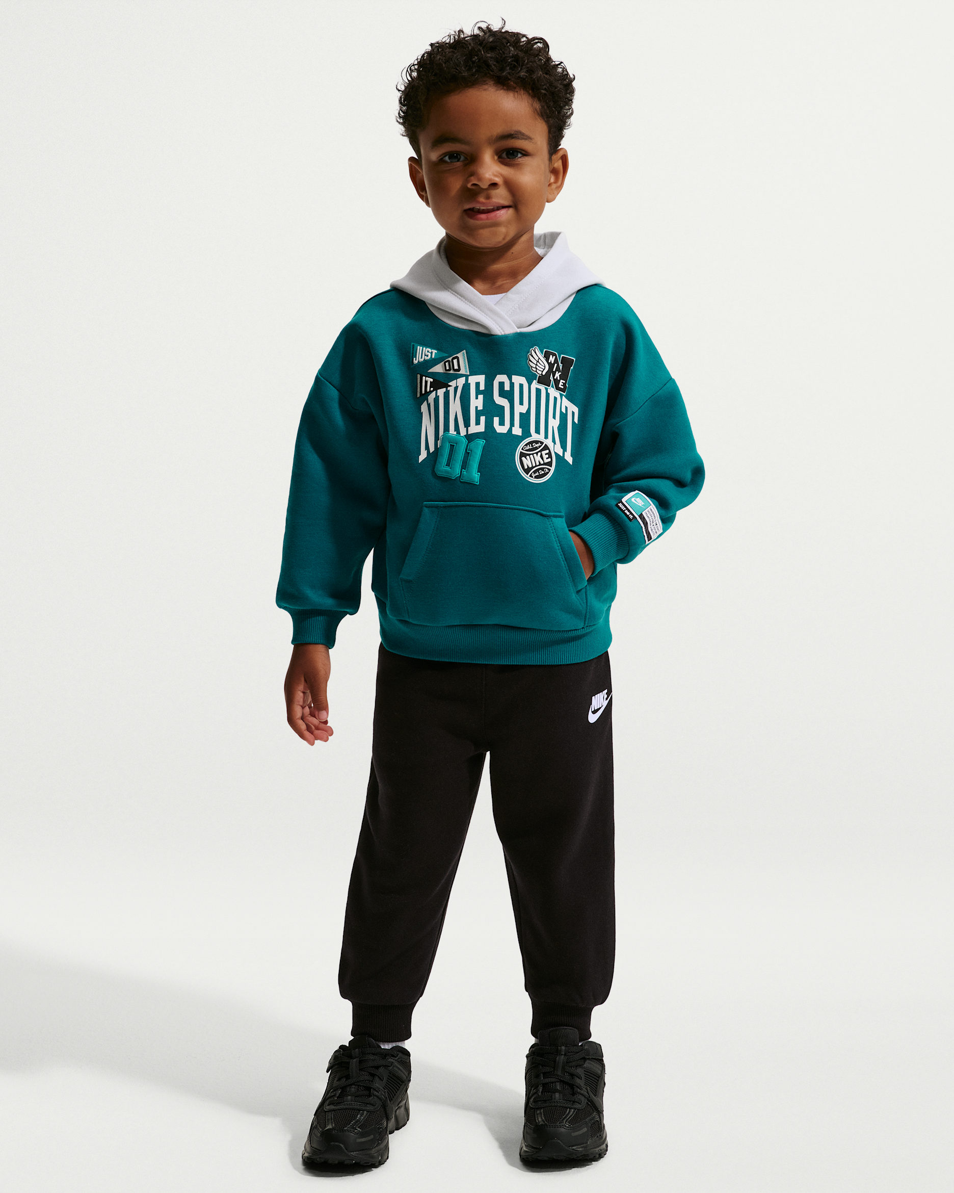 Conjunto de 2 sudaderas con gorro sin cierre Multisport infantil Nike Sportswear - Negro