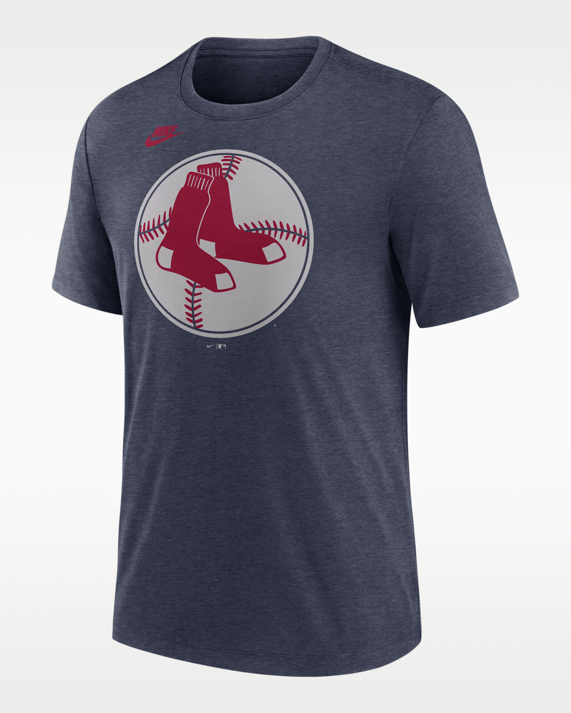 Boston Red Sox Cooperstown Logo Men's Nike MLB T-Shirt - Navy Heather