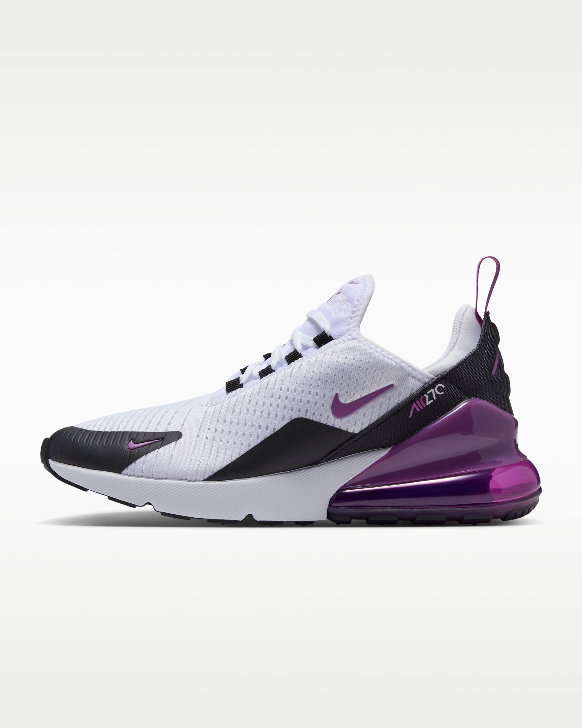 Nike Air Max 270 Women's Shoes - White/Black/Vivid Purple