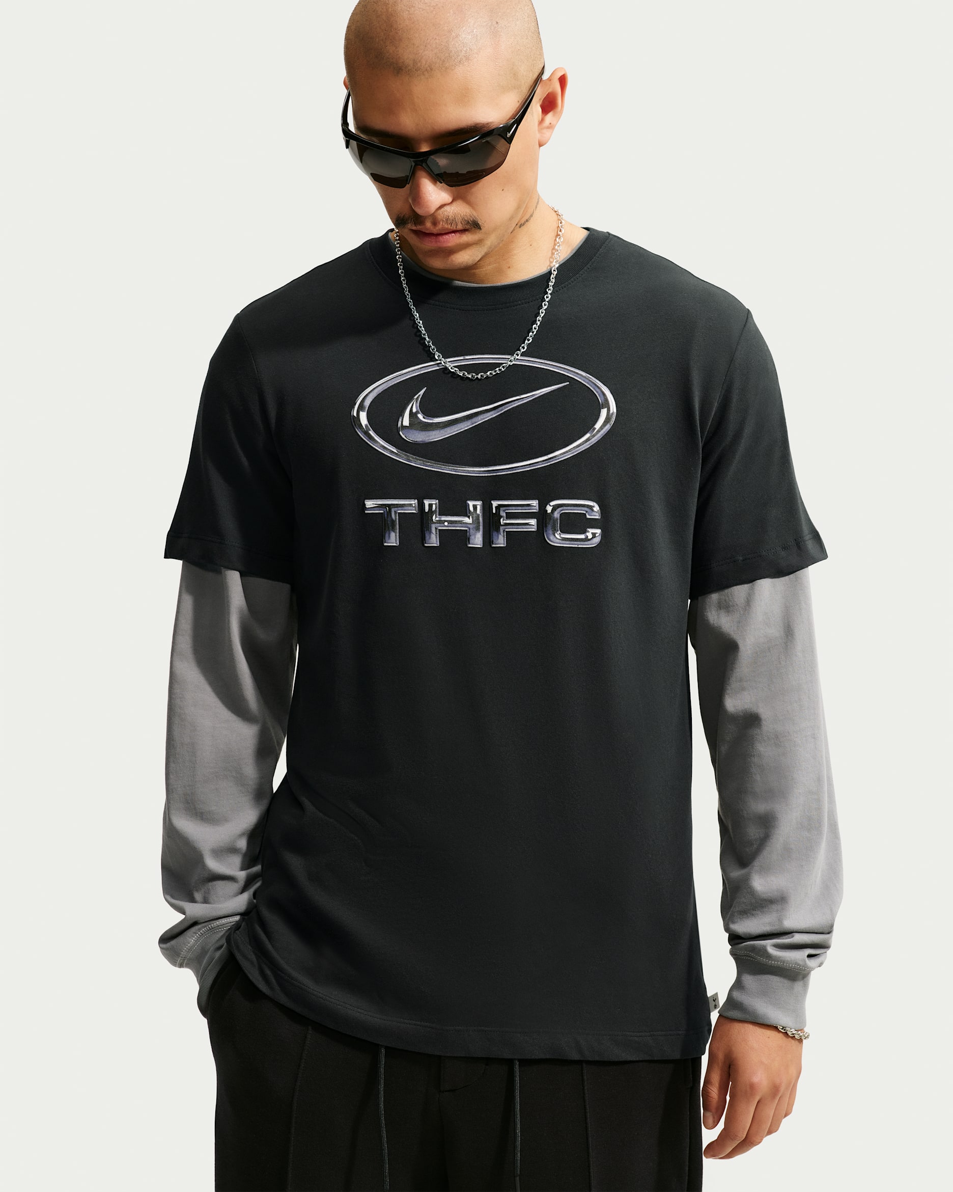 Tottenham Hotspur Nike Men's Swoosh Football T-Shirt - Black