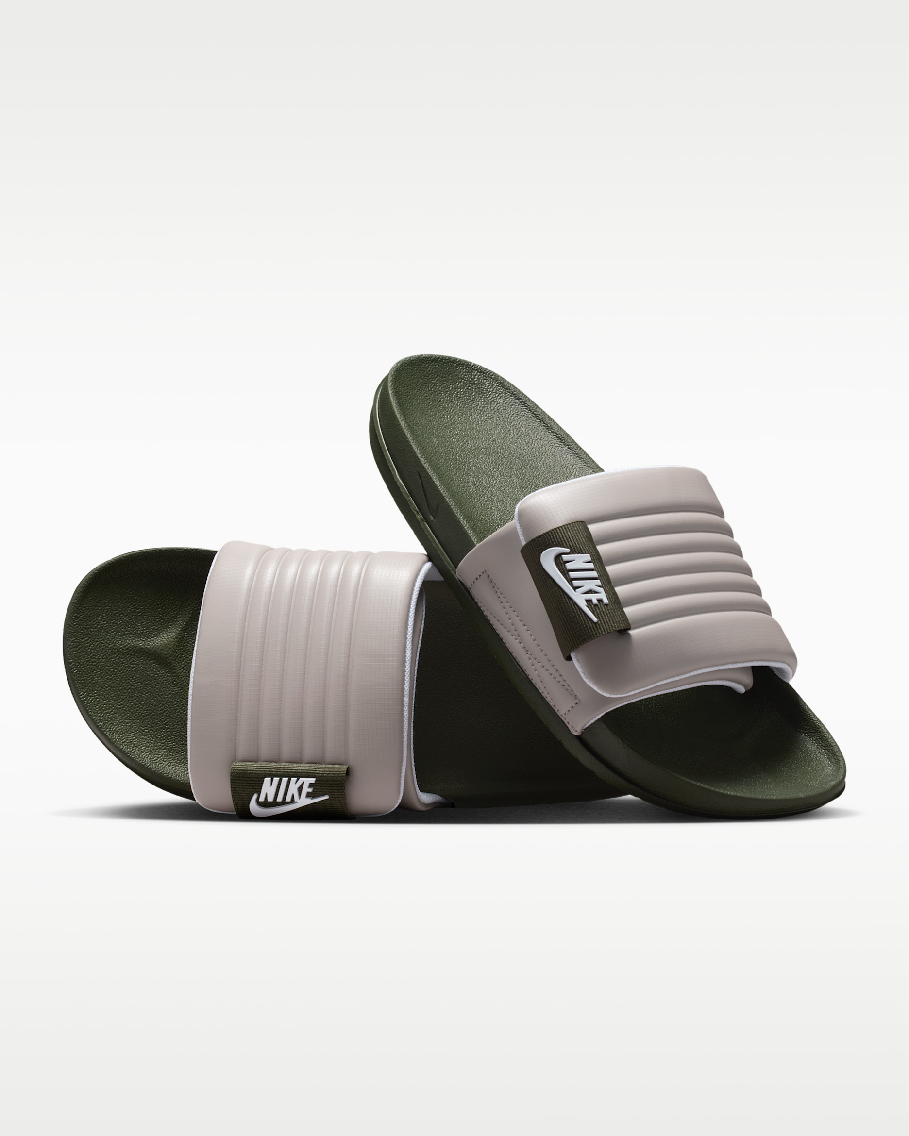Nike Offcourt Adjust Men's Slides - Cargo Khaki/College Grey/White