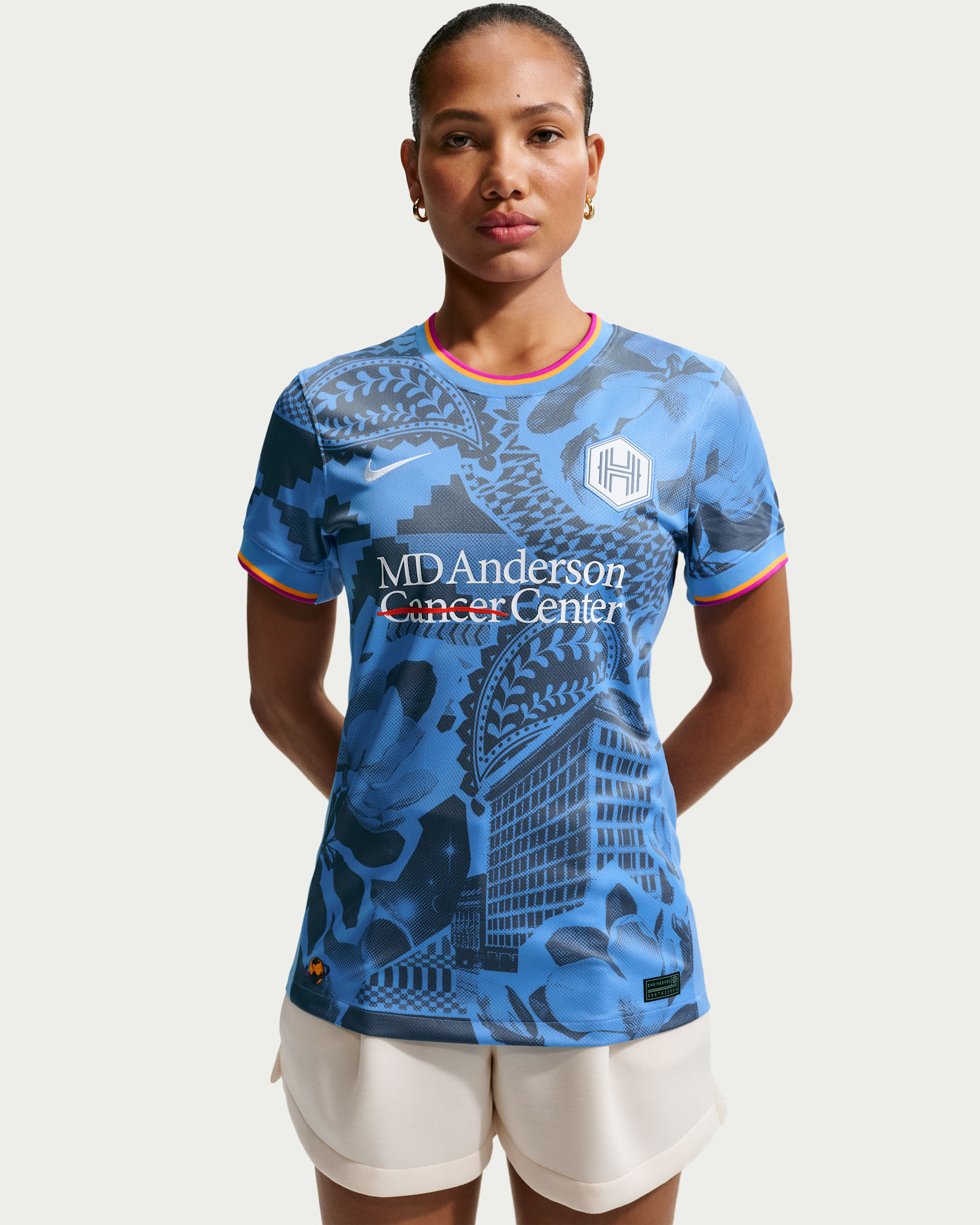 Houston Dash Stadium Away WOMENS Nike Dri-FIT NWSL Replica Jersey - University Blue