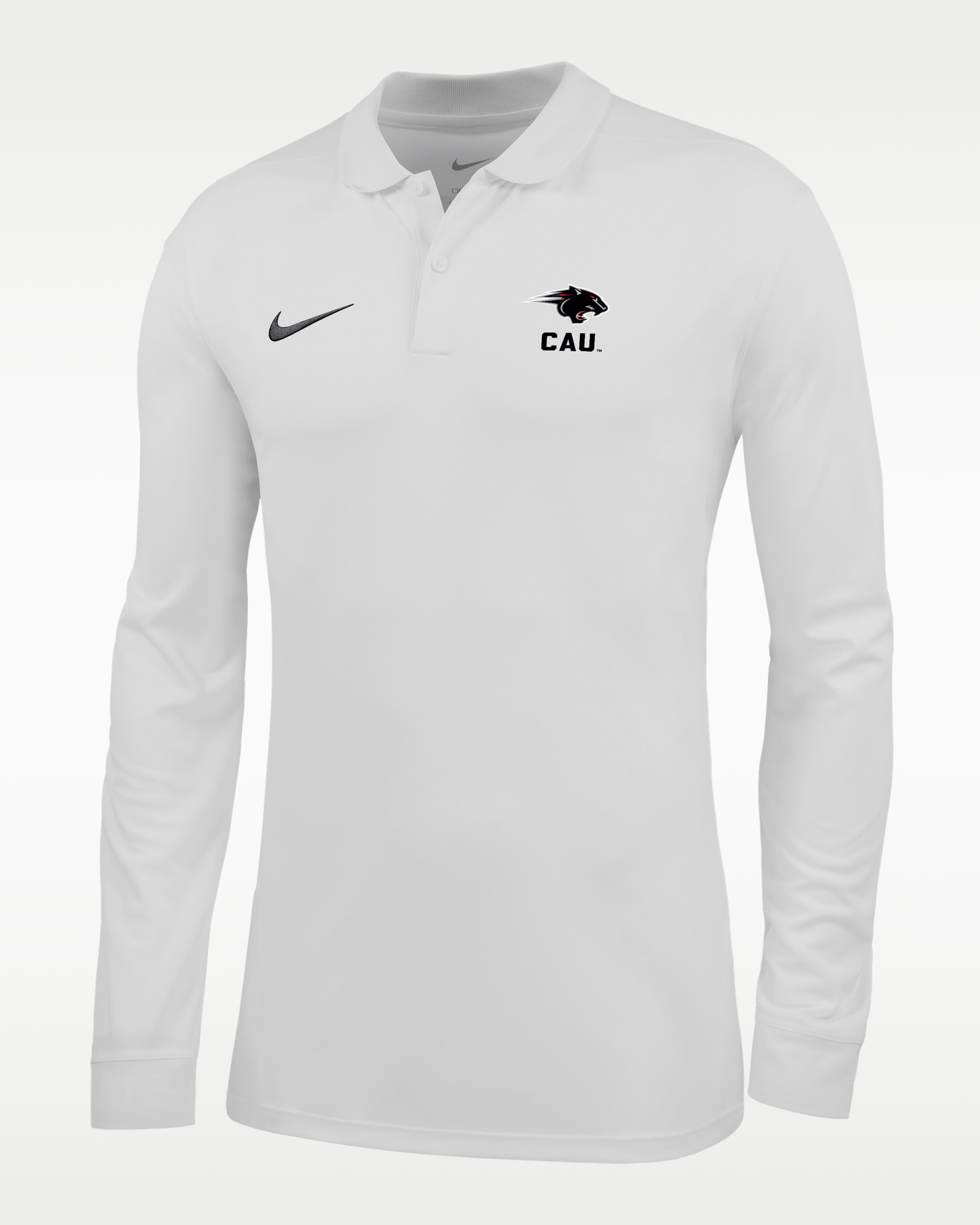 Nike College (Clark Atlanta University) Men's Dri-FIT Long-Sleeve Polo - White