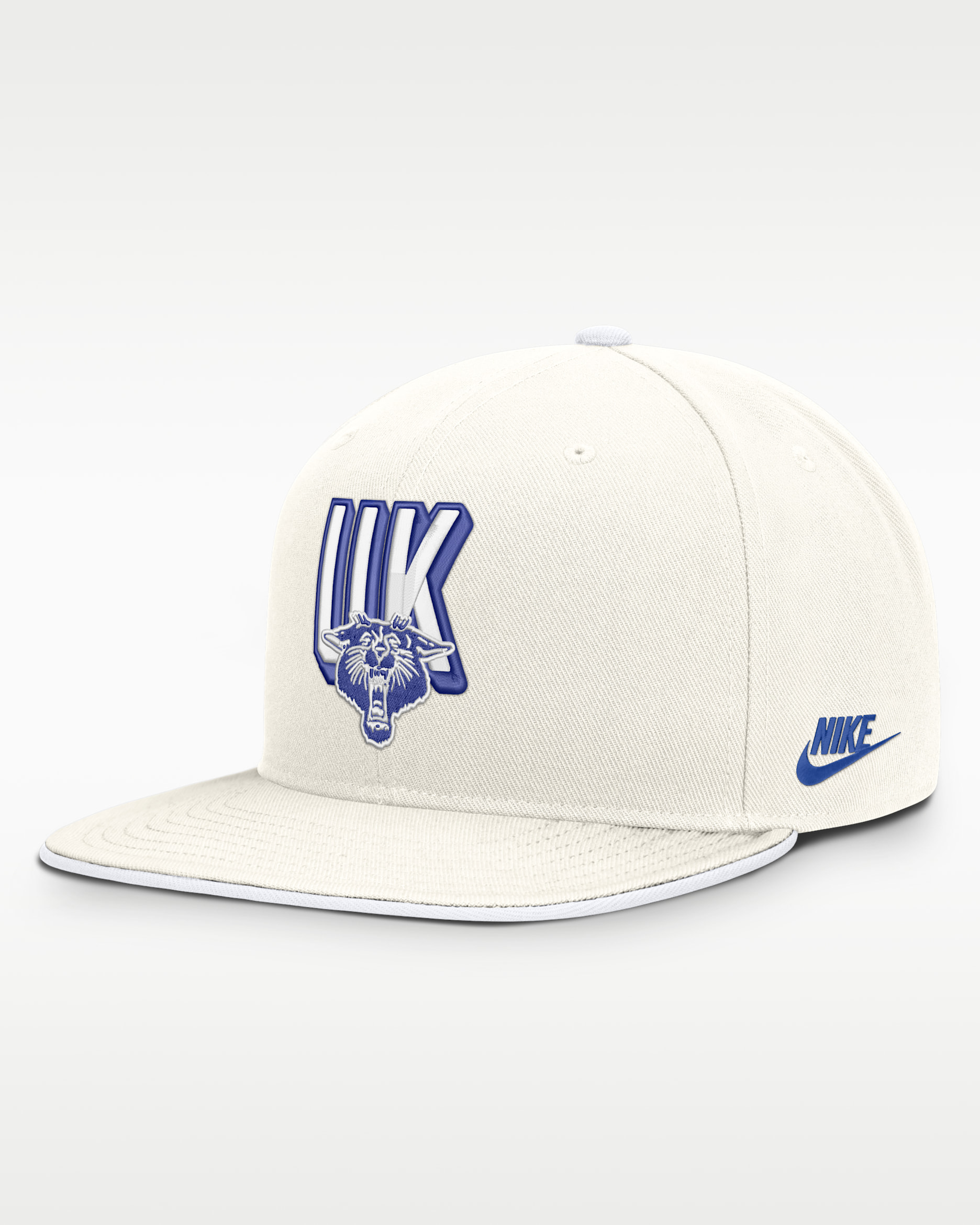 Kentucky Legacy Letter & Mascot Pro Men's Nike Dri-FIT College Adjustable Hat - White