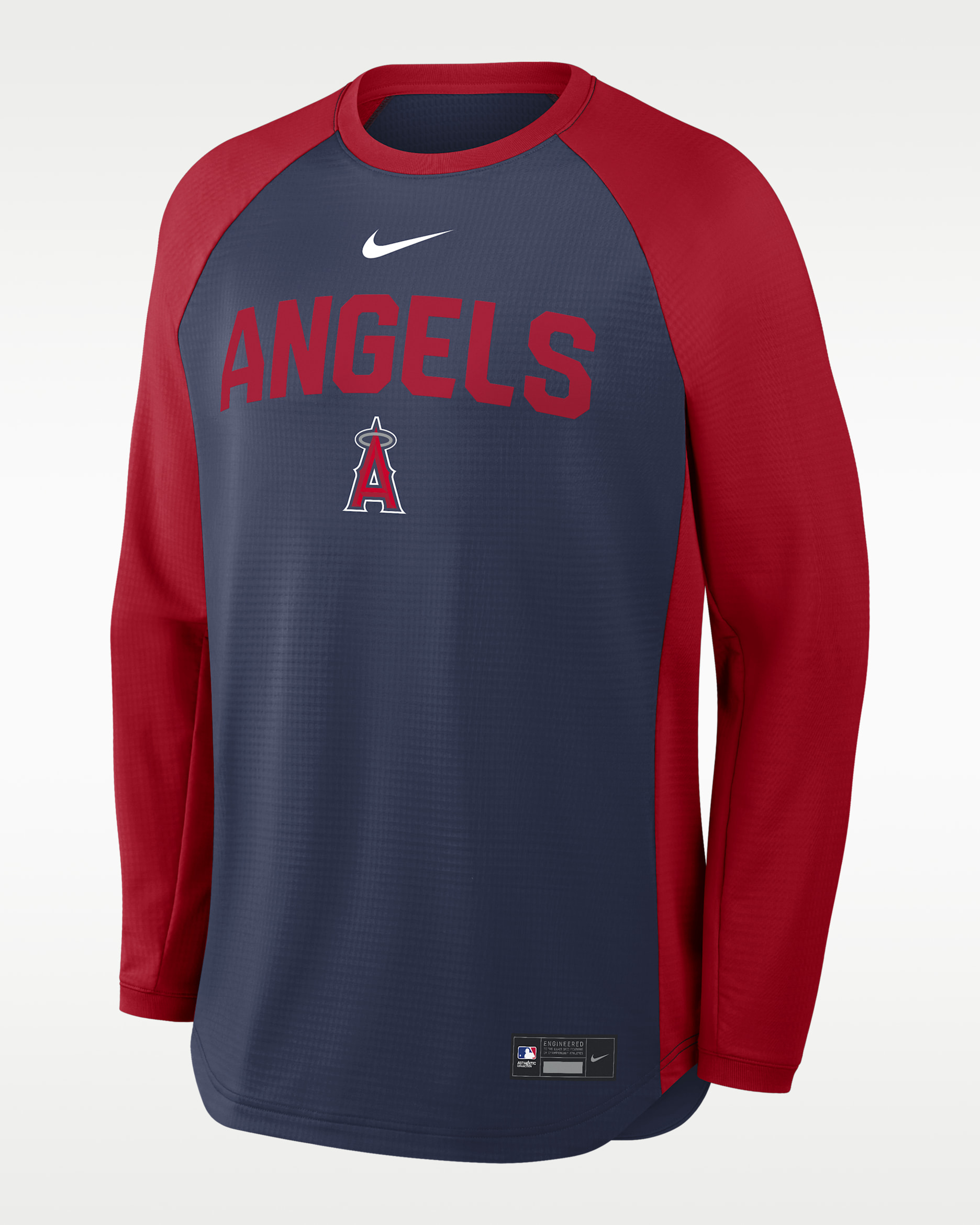 Los Angeles Angels Authentic Collection Men's Nike Dri-FIT Pullover Crew - Midnight Navy