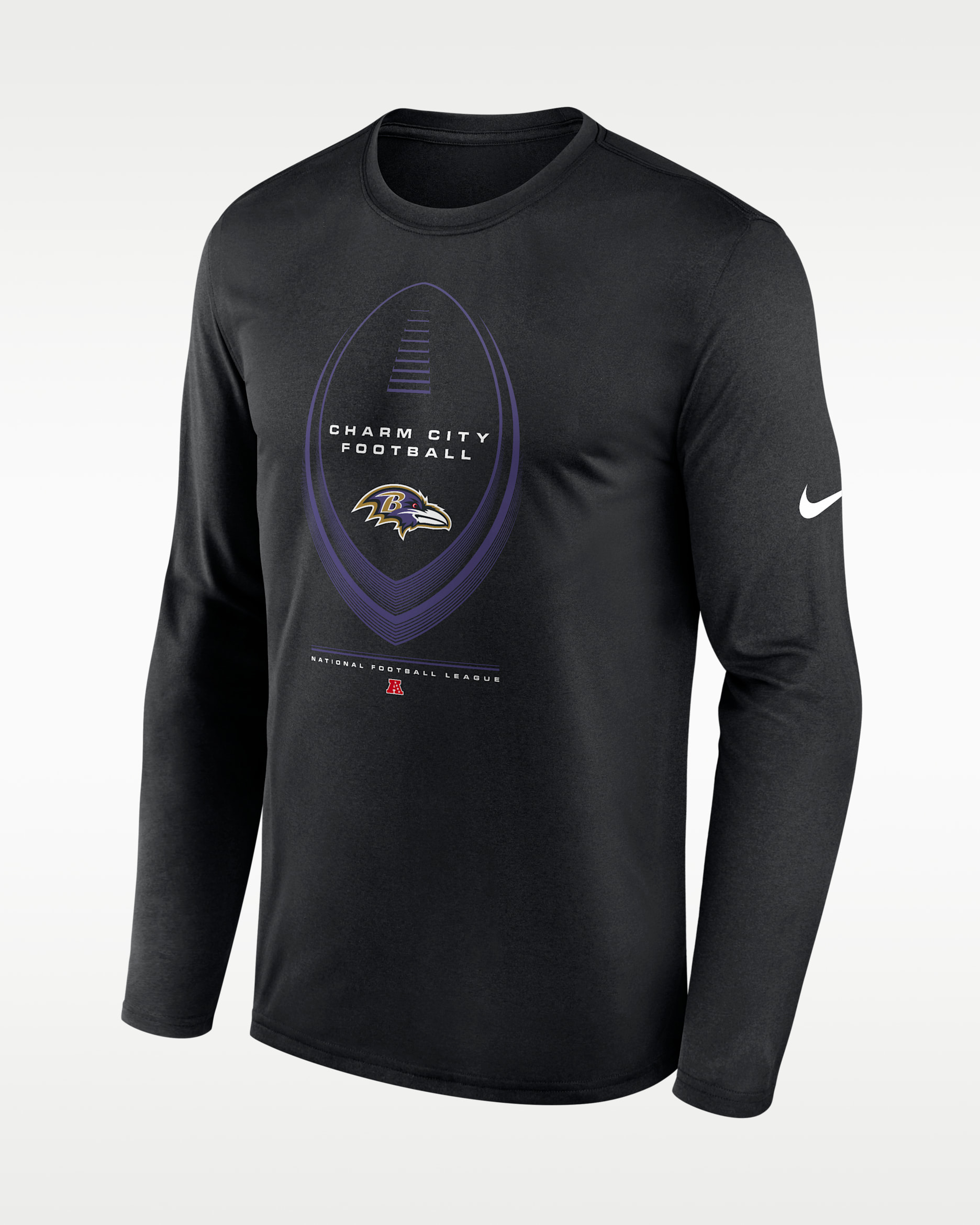 Baltimore Ravens Legend Icon Men's Nike Dri-FIT NFL Long-Sleeve T-Shirt - Black