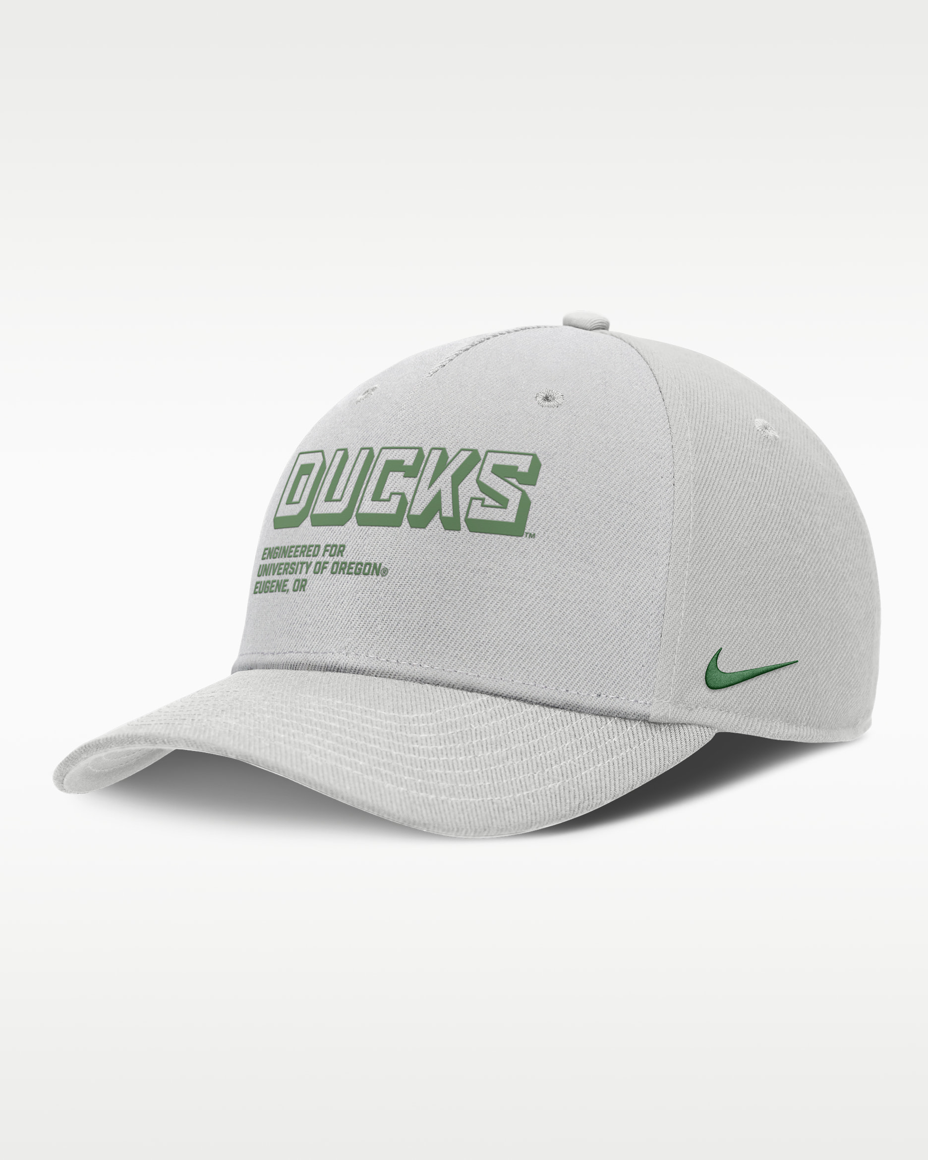 Oregon On-Field Primetime Rise Men's Nike College Adjustable Hat - Grey