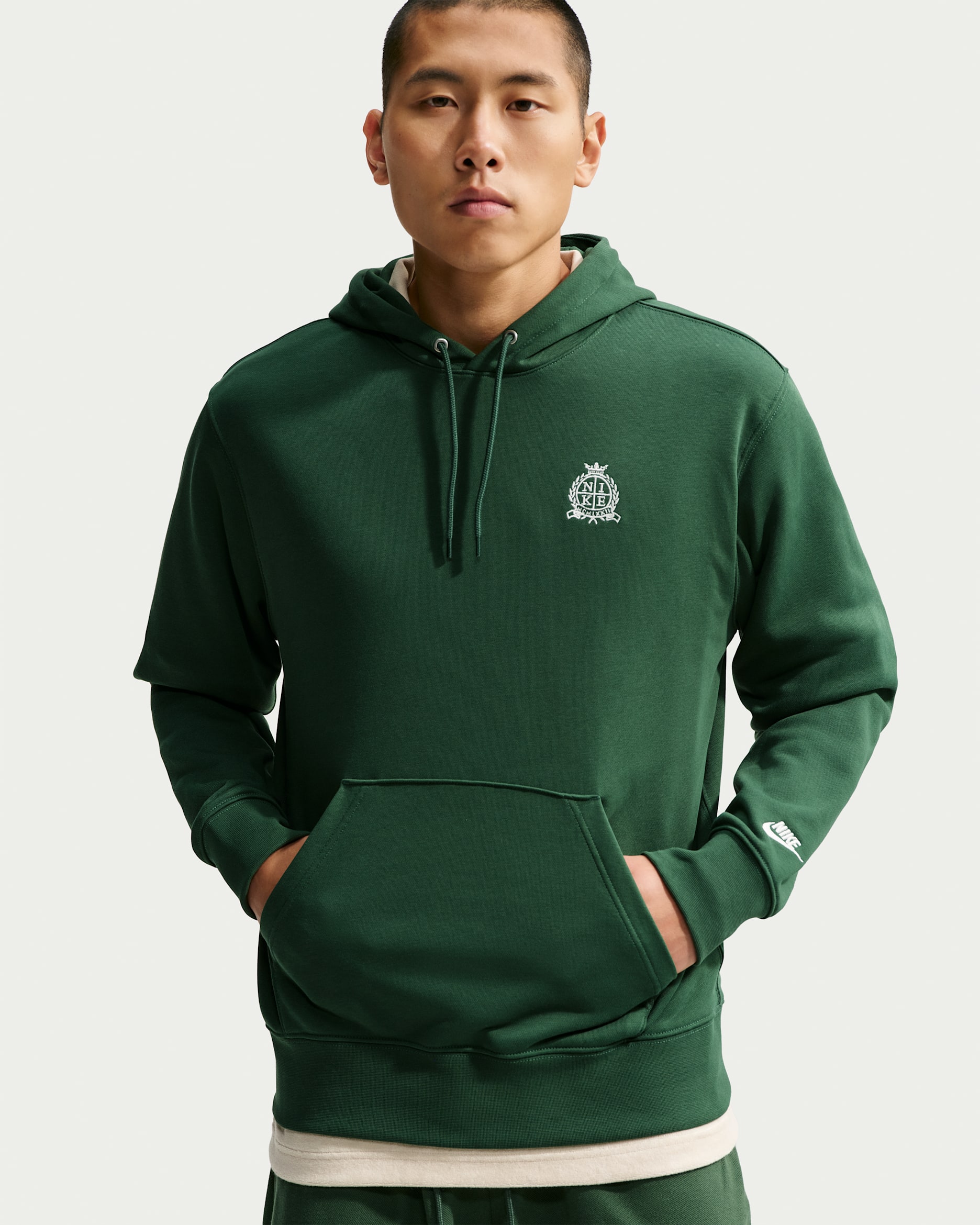Nike Sportswear Club 男款毛圈布連帽上衣 - Fir/Fir/Phantom