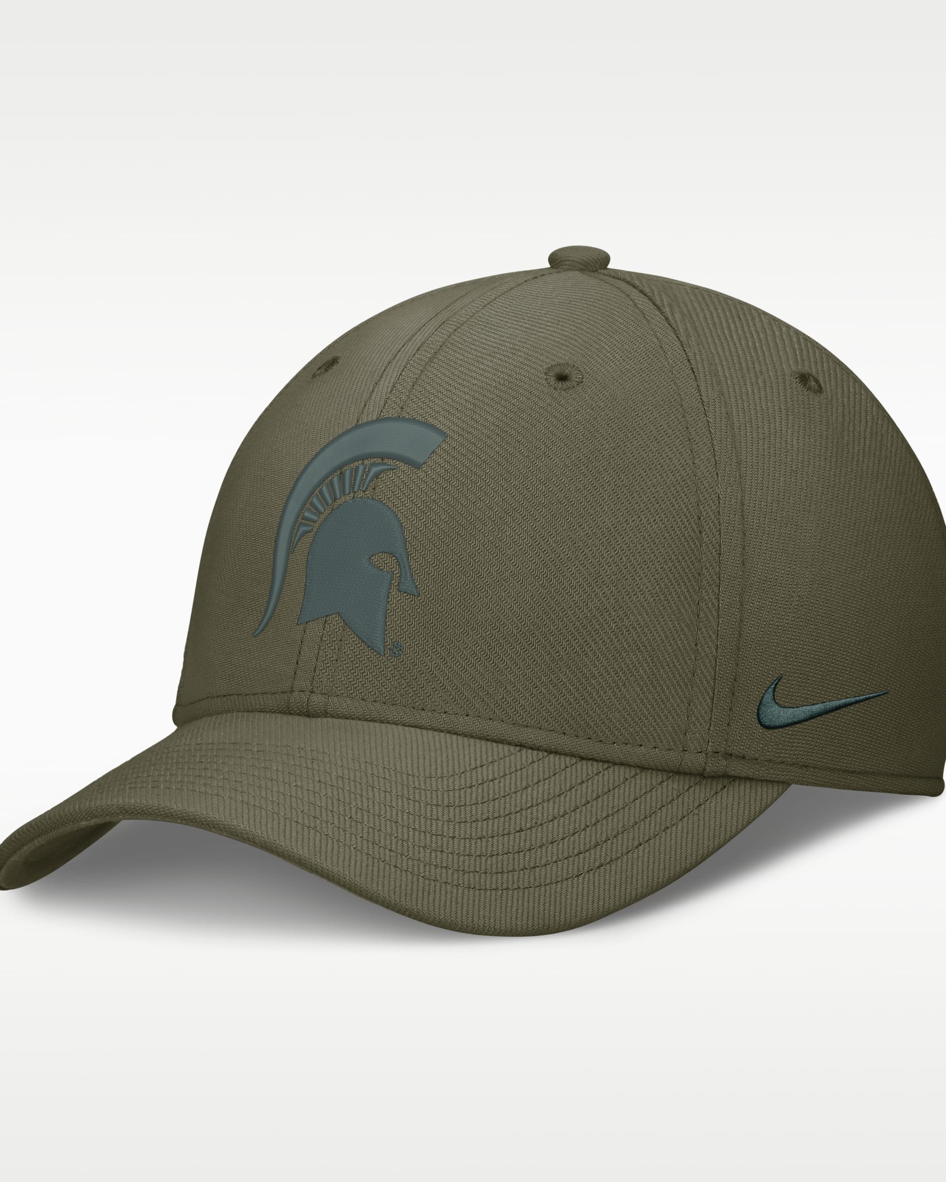 Gorra universitaria Nike Dri-FIT para hombre Michigan State Primetime - Oliva