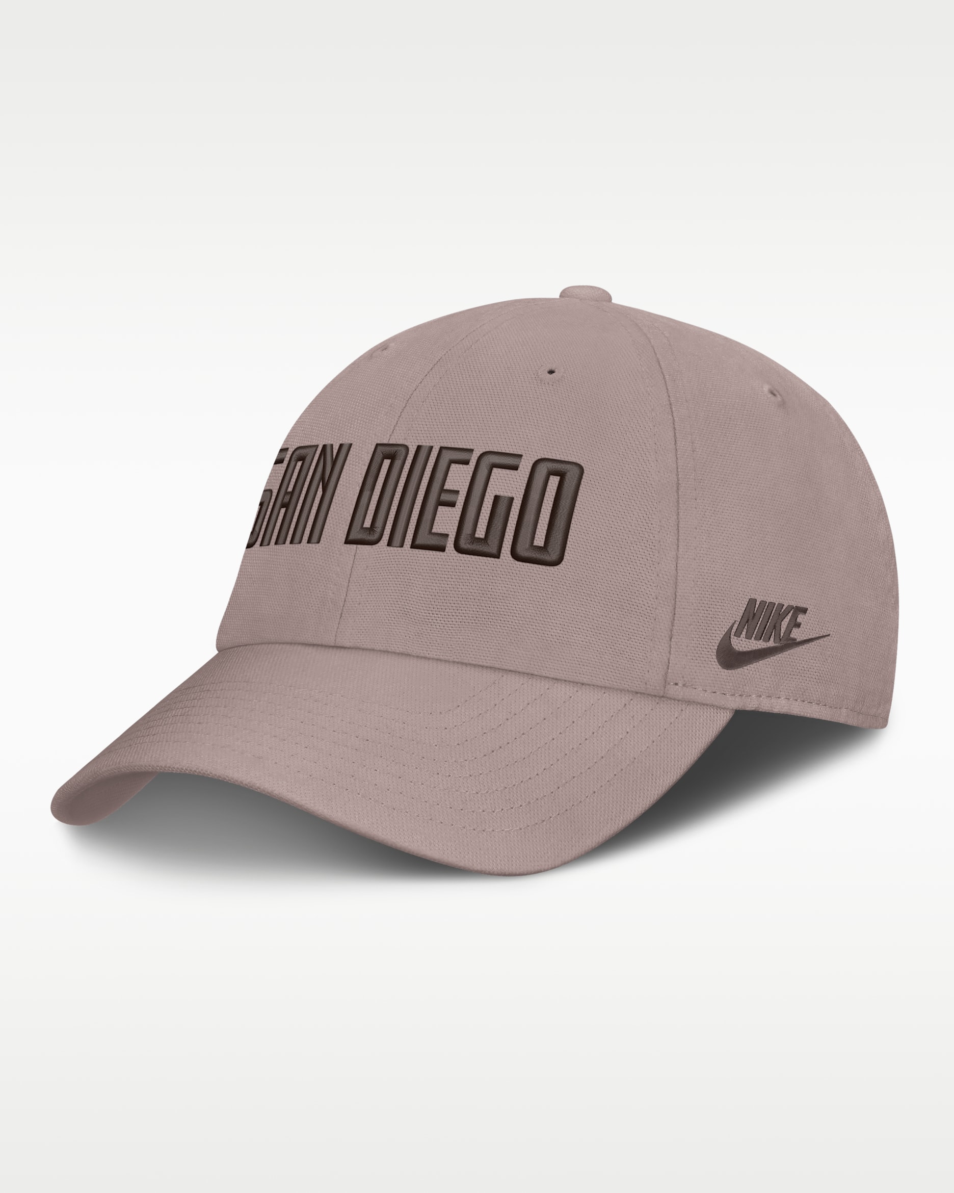Gorra Nike de la MLB ajustable para hombre San Diego Padres Cooperstown Club - Café claro leyenda