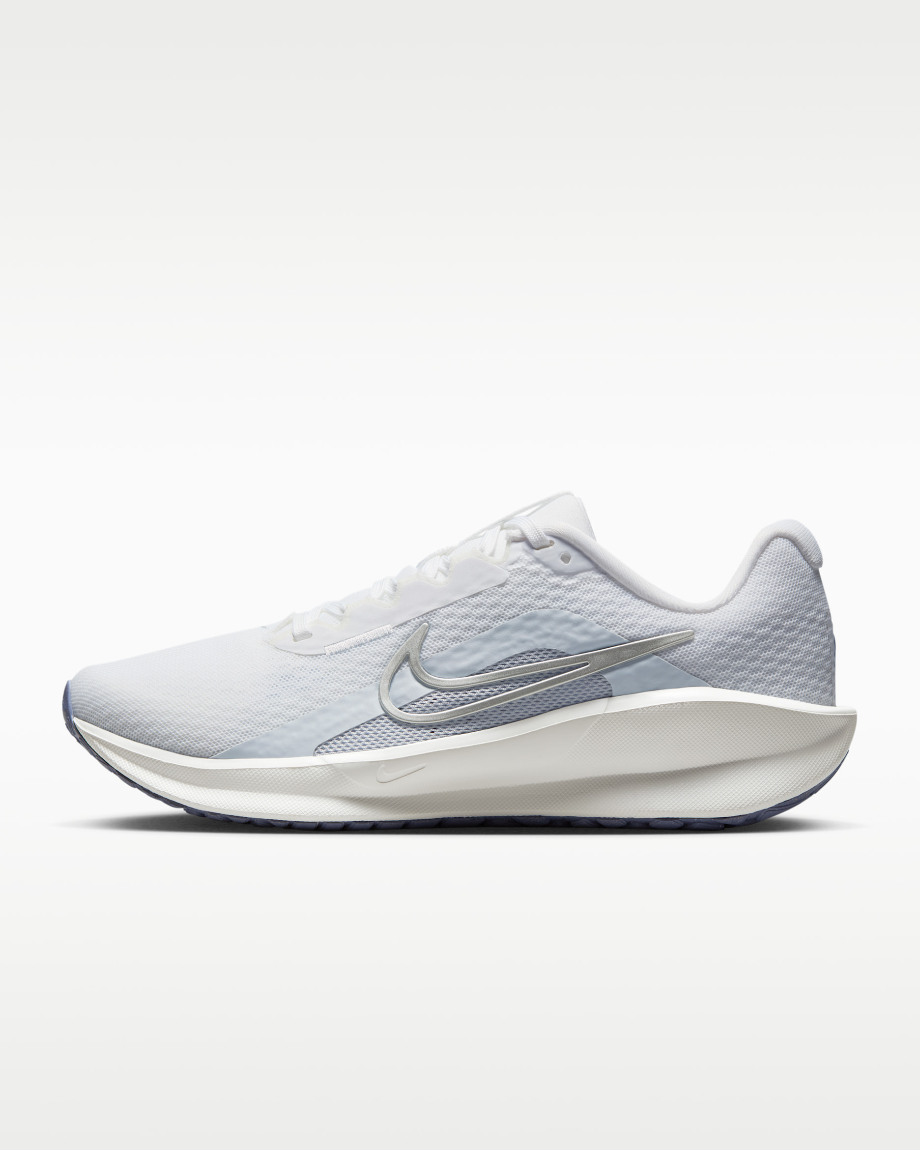 Nike Downshifter 13 Women's Road Running Shoes - White/Football Grey/World Indigo/Metallic Silver