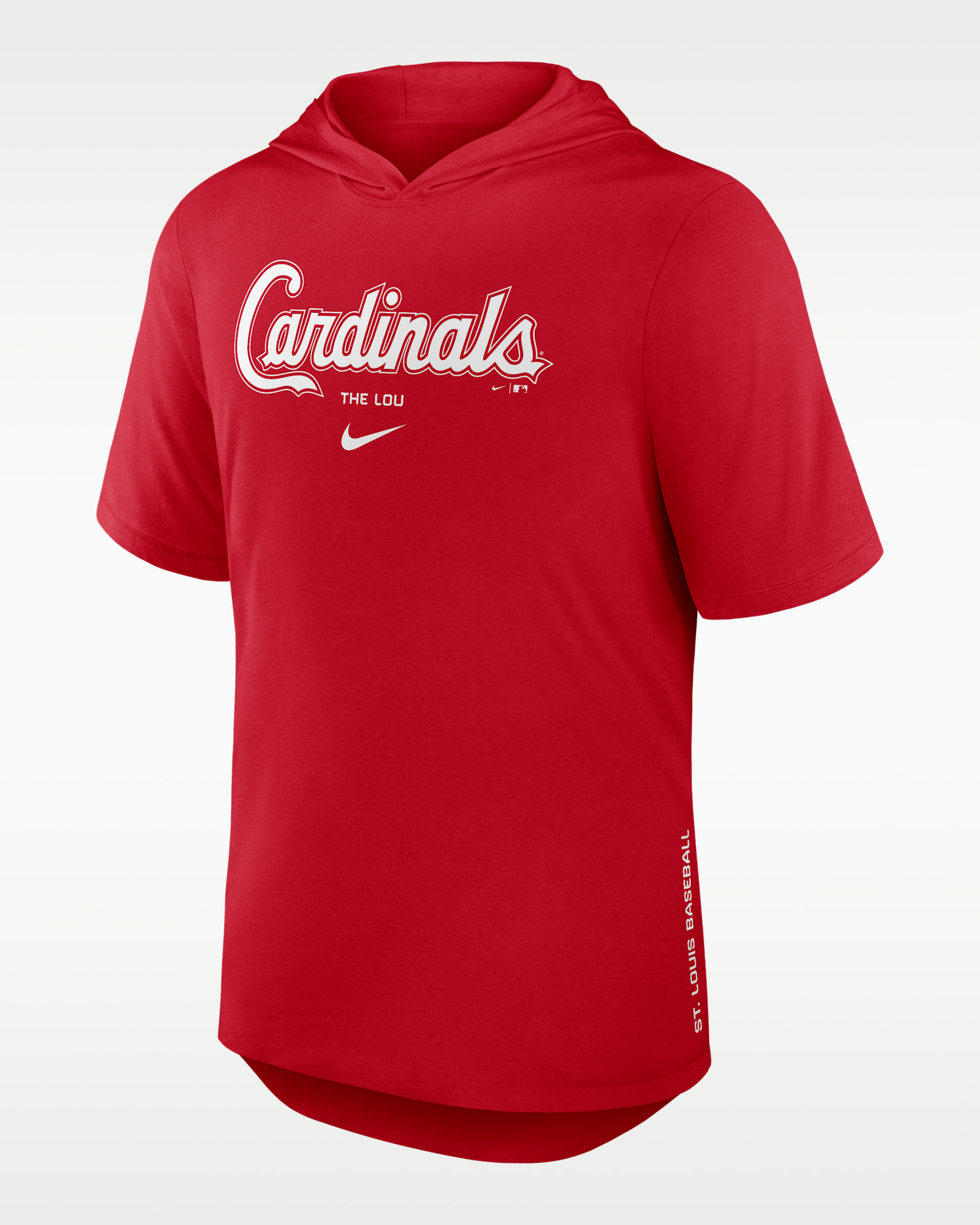 St. Louis Cardinals Arched Wordmark Men's Nike Dri-FIT MLB Hooded T-Shirt - Red
