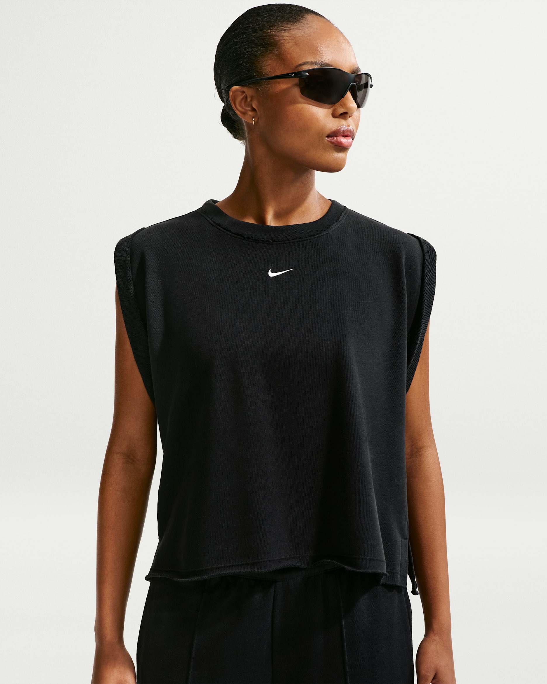 Nike Sportswear Chill Terry Women's Oversized Tank Top - Black/Sail