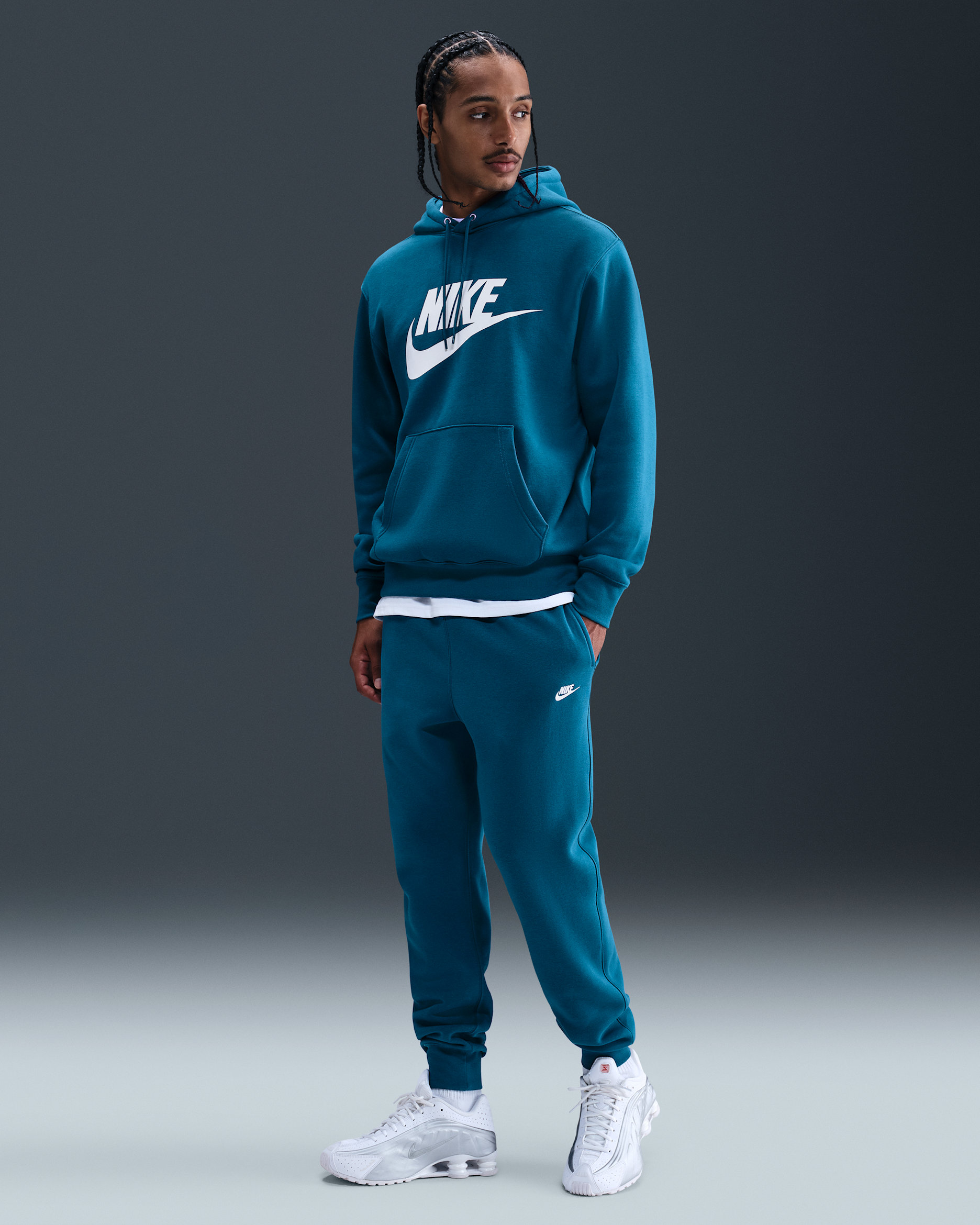 Joggers para hombre Nike Sportswear Club - Verde abismo/Verde abismo/Blanco