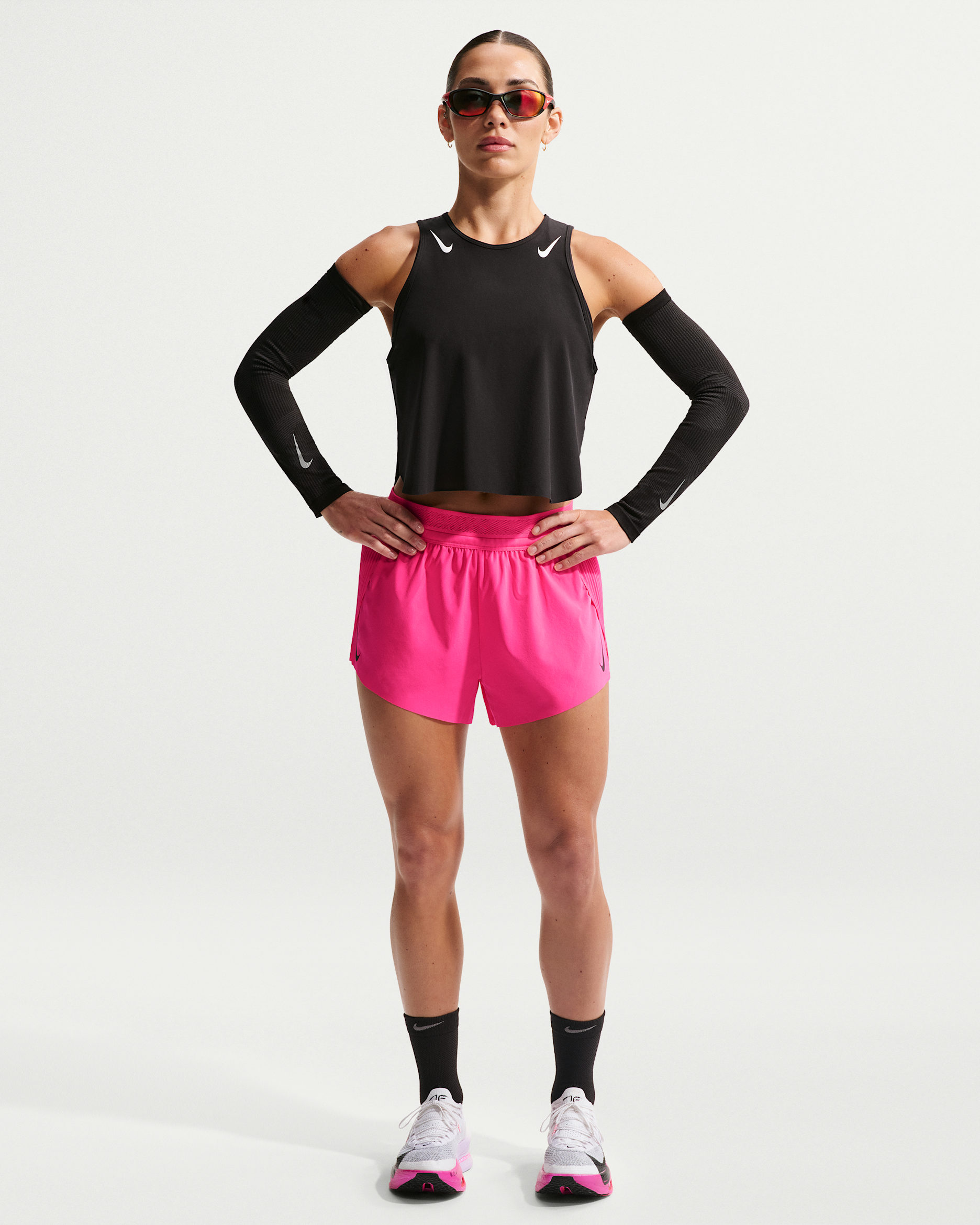 Nike AeroSwift 'Faith Kipyegon' Women's Dri-FIT ADV Mid-Rise 7.5cm (approx.) Brief-Lined Running Shorts - Hyper Pink/Black