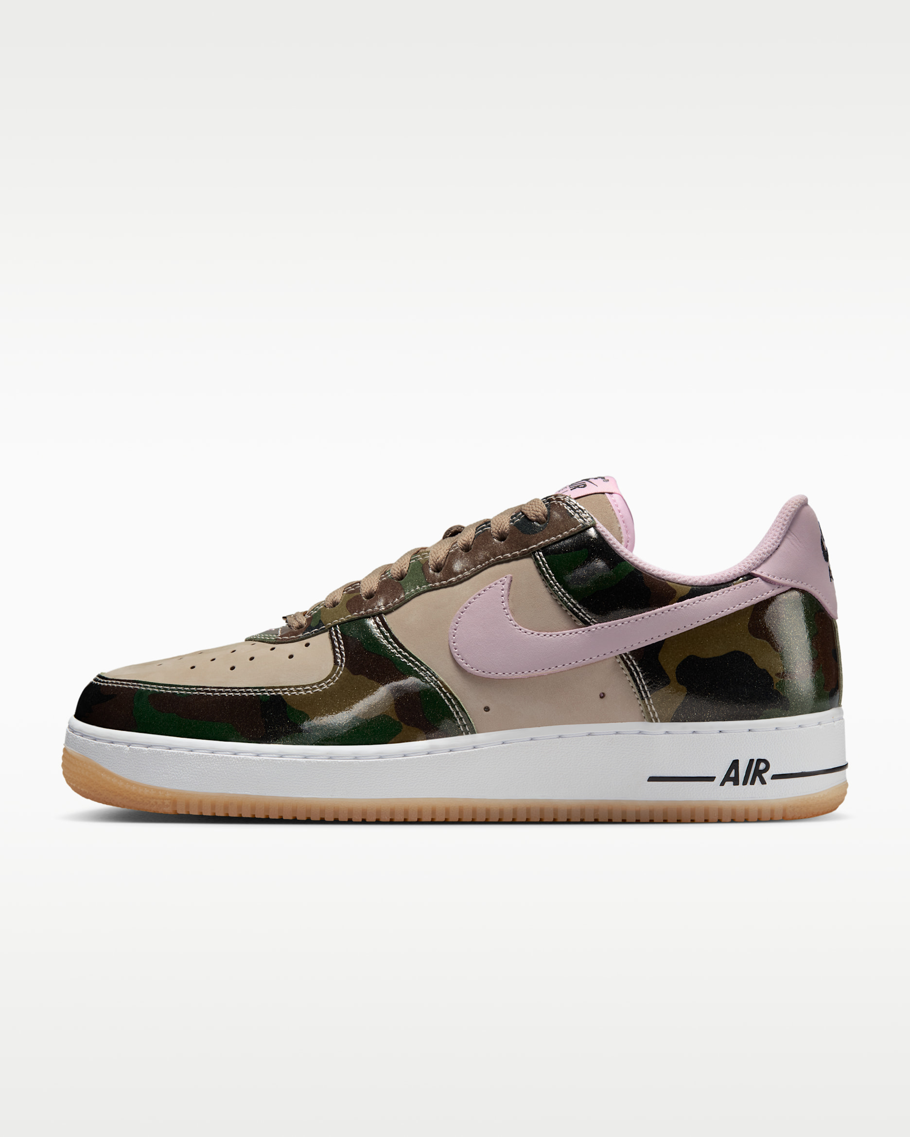 Nike Air Force 1 Low Retro Men's Shoes - Desert Khaki/Black/White/Pink Foam