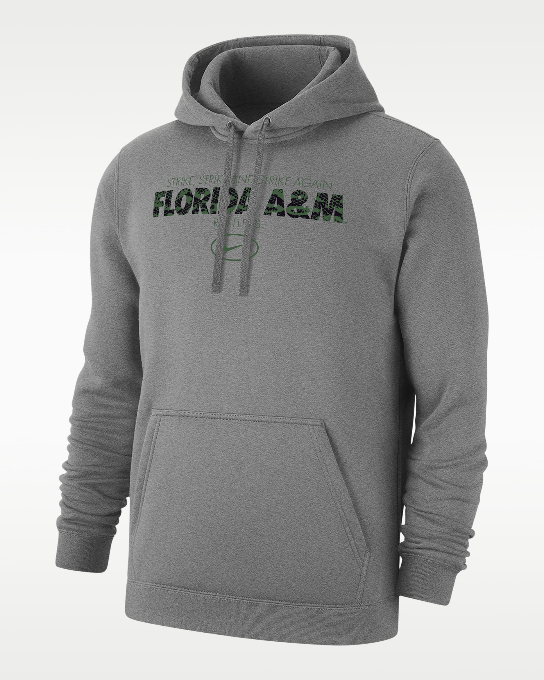 Nike College (Florida A&M University) Men's Club Fleece Hoodie - Dark Grey Heather