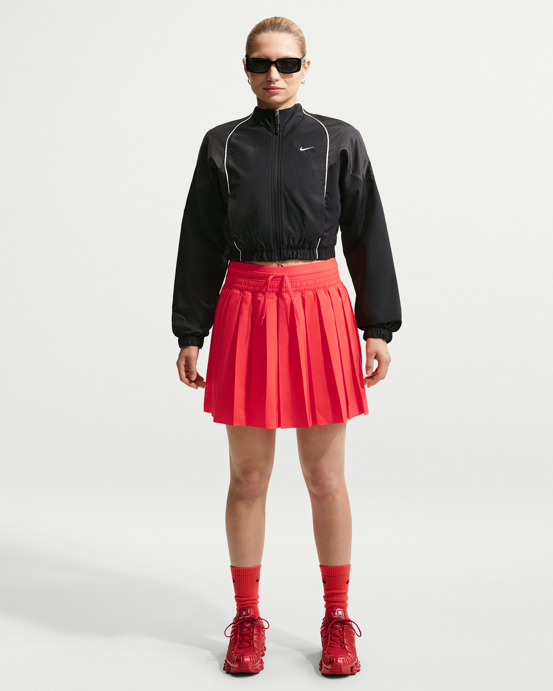 Nike Sportswear Women's Mid-Rise Pleated Skirt - Light Crimson/Light Crimson