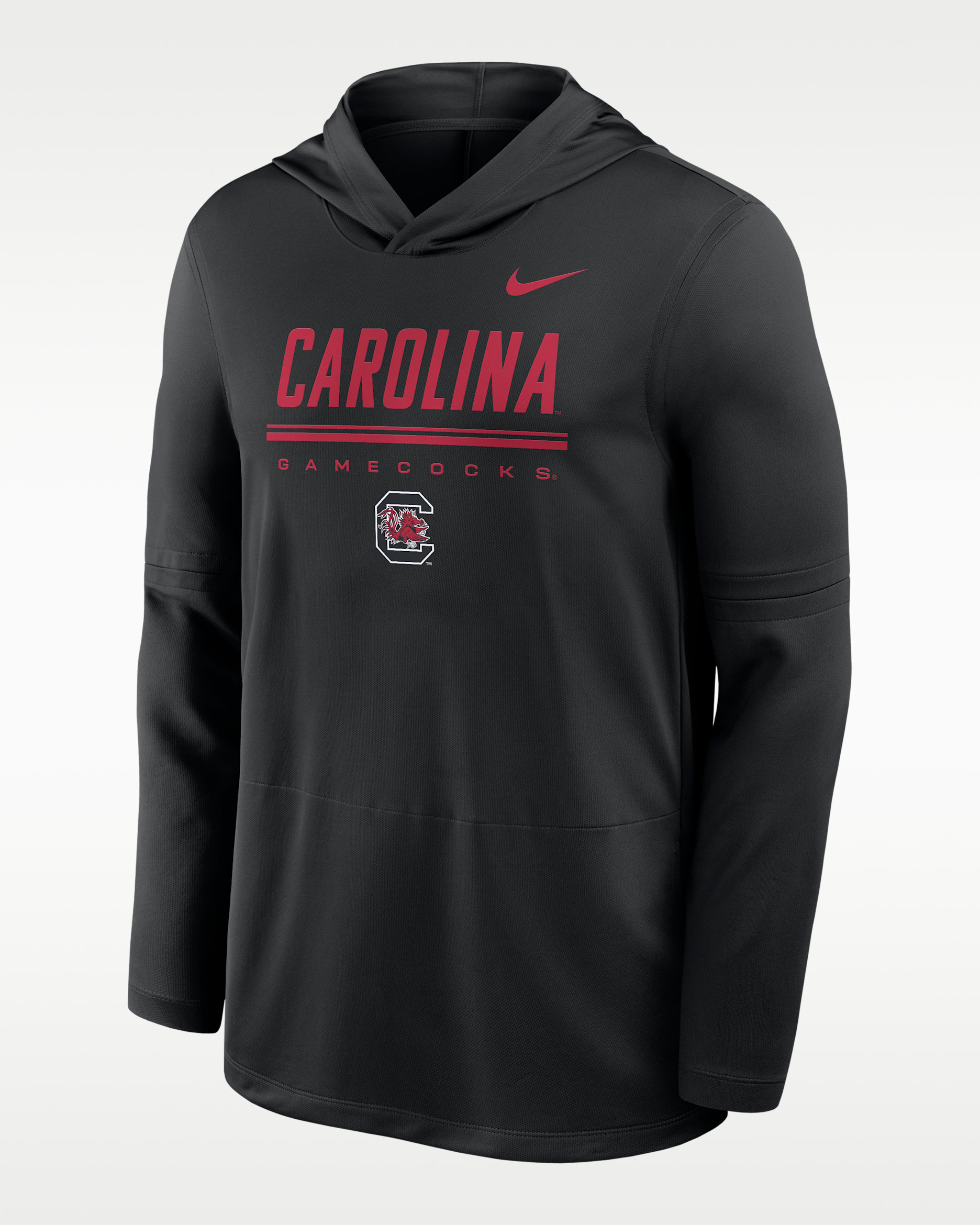 Nike College (South Carolina Gamecocks) Men's Dri-FIT Lightweight Pullover Hoodie - Black