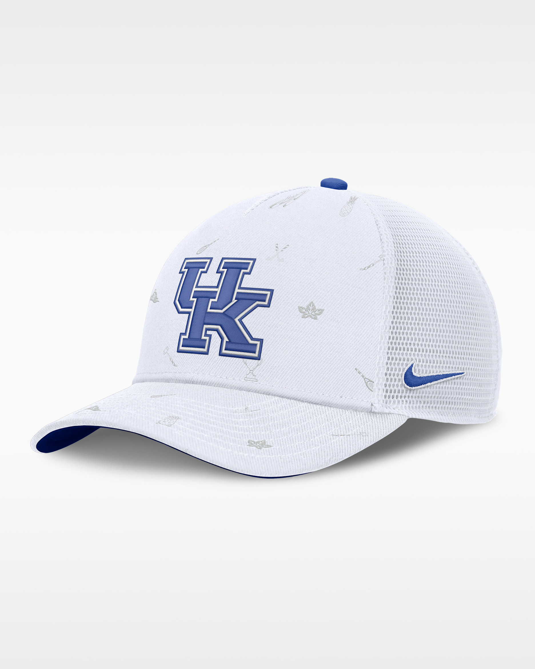 Kentucky Country Club Golfin' Rise Men's Nike College Trucker Adjustable Hat - White