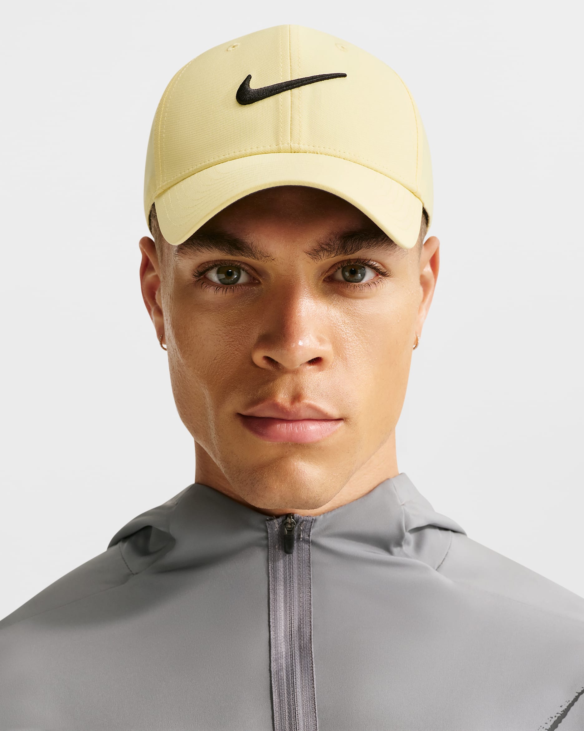 Nike Dri-FIT Club Structured Swoosh Cap - Soft Yellow/Black/Black