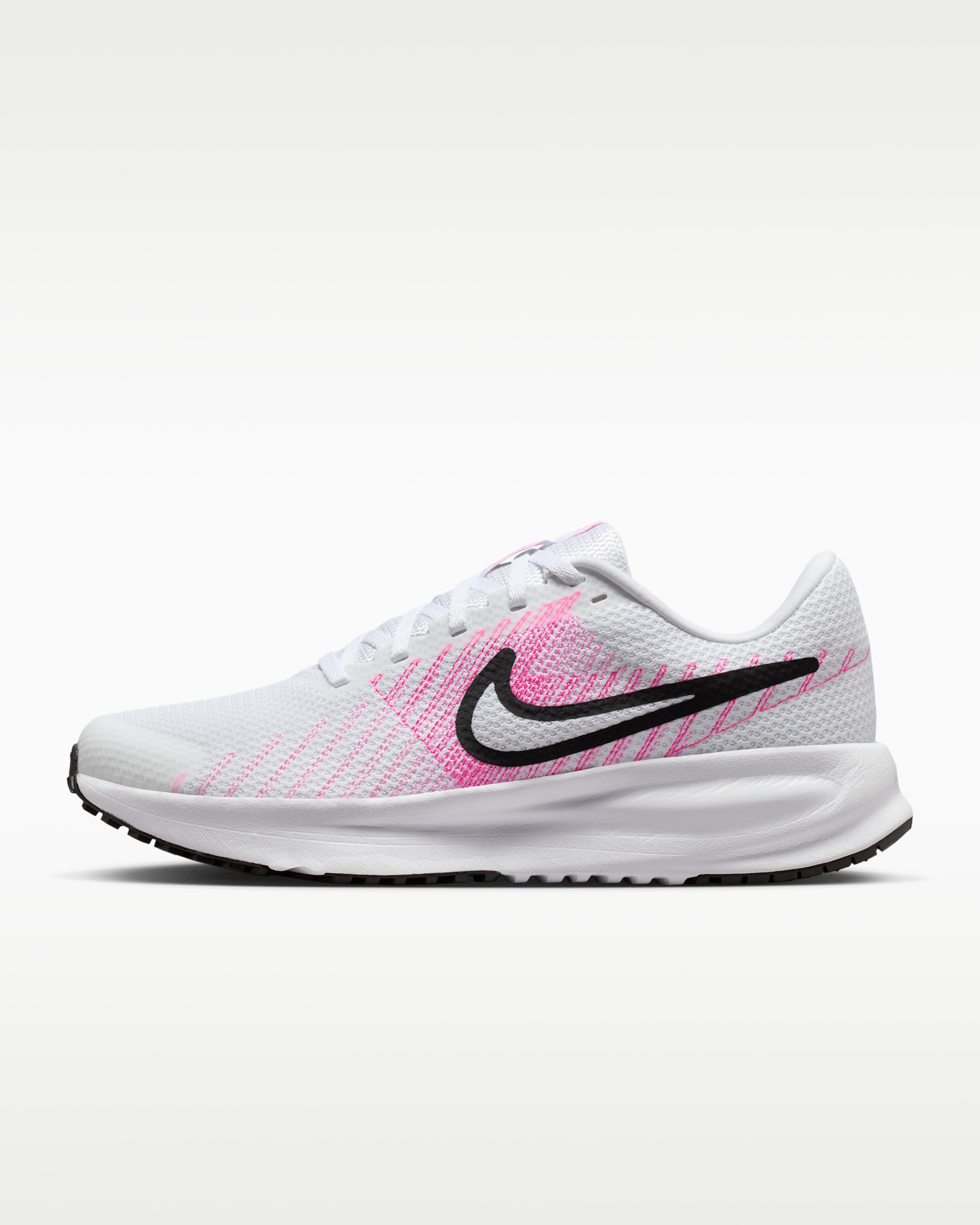 Tenis de correr en pavimento para mujer Nike Run Defy - Blanco/Hechizo rosa/Hiperrosa/Negro