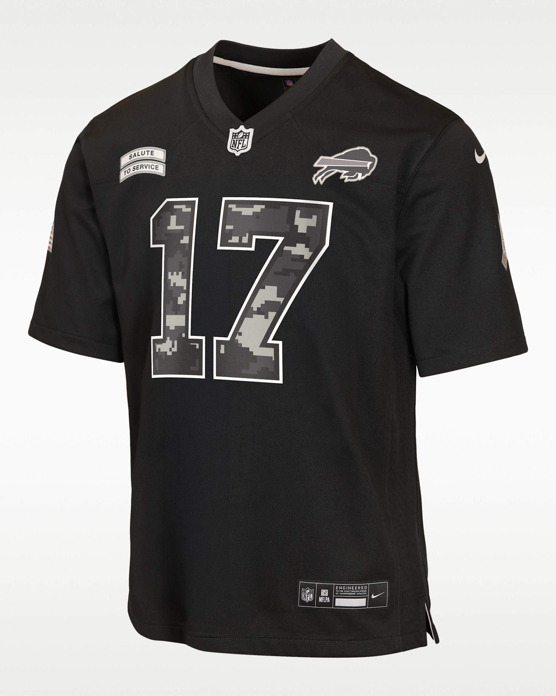 Josh Allen Buffalo Bills Salute to Service Big Kids' Nike NFL Game Jersey - Black